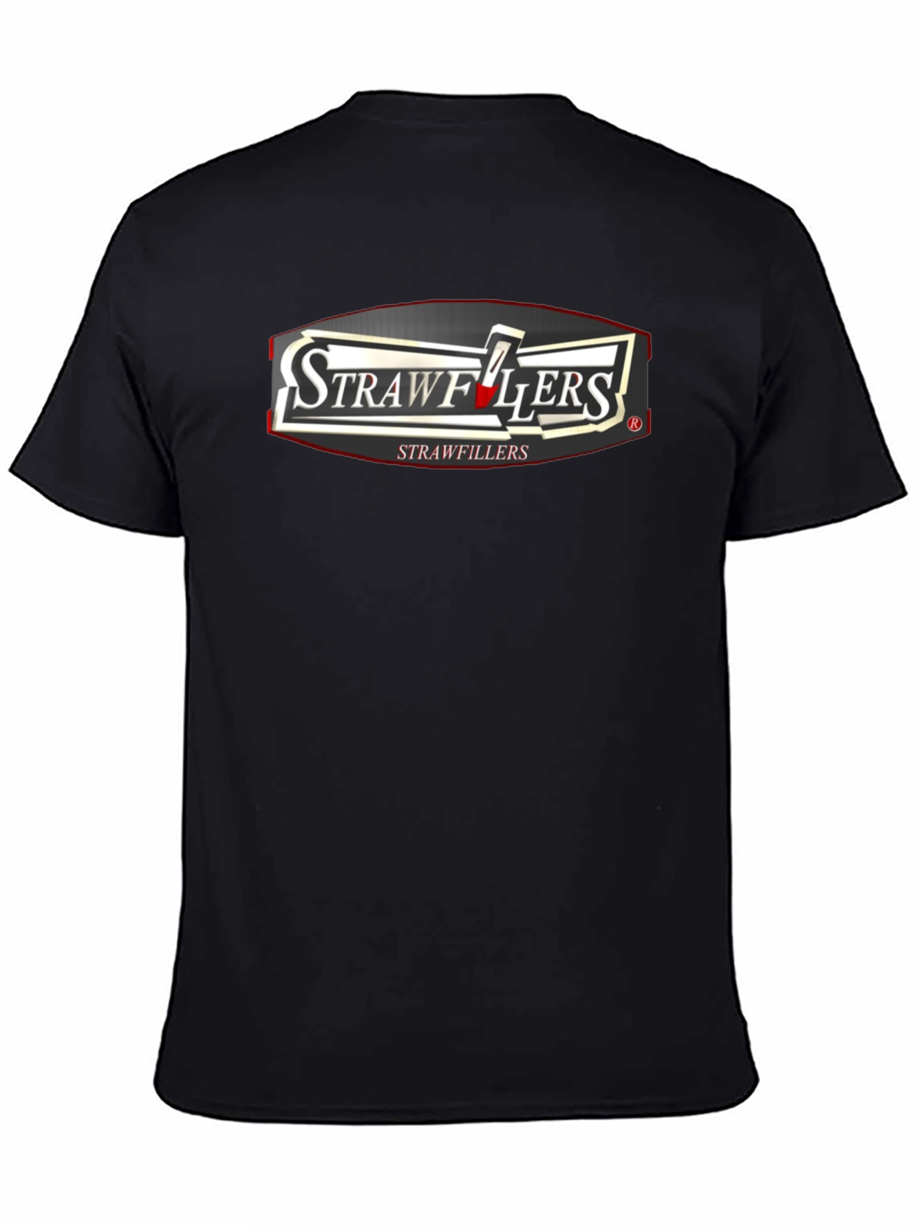 Strawfillers Black Graphic T-Shirt