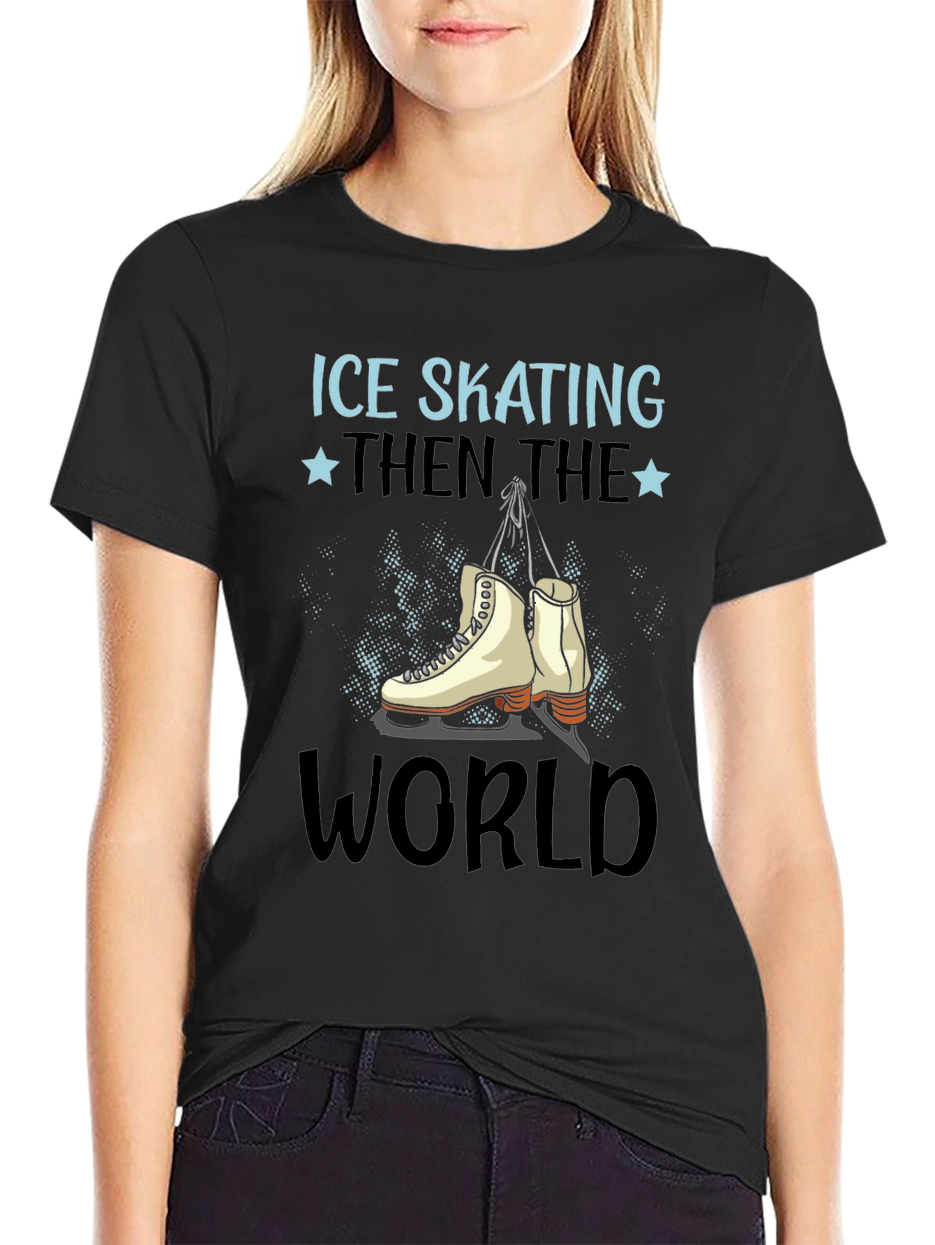Ice Skating Then the World T-Shirt