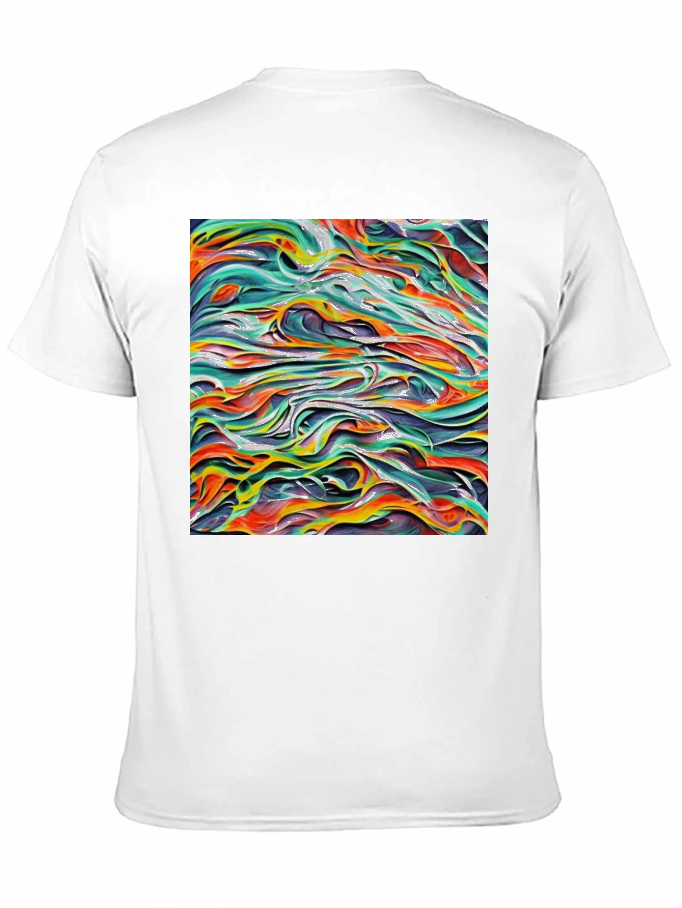 Abstract Wave Art Black T-Shirt