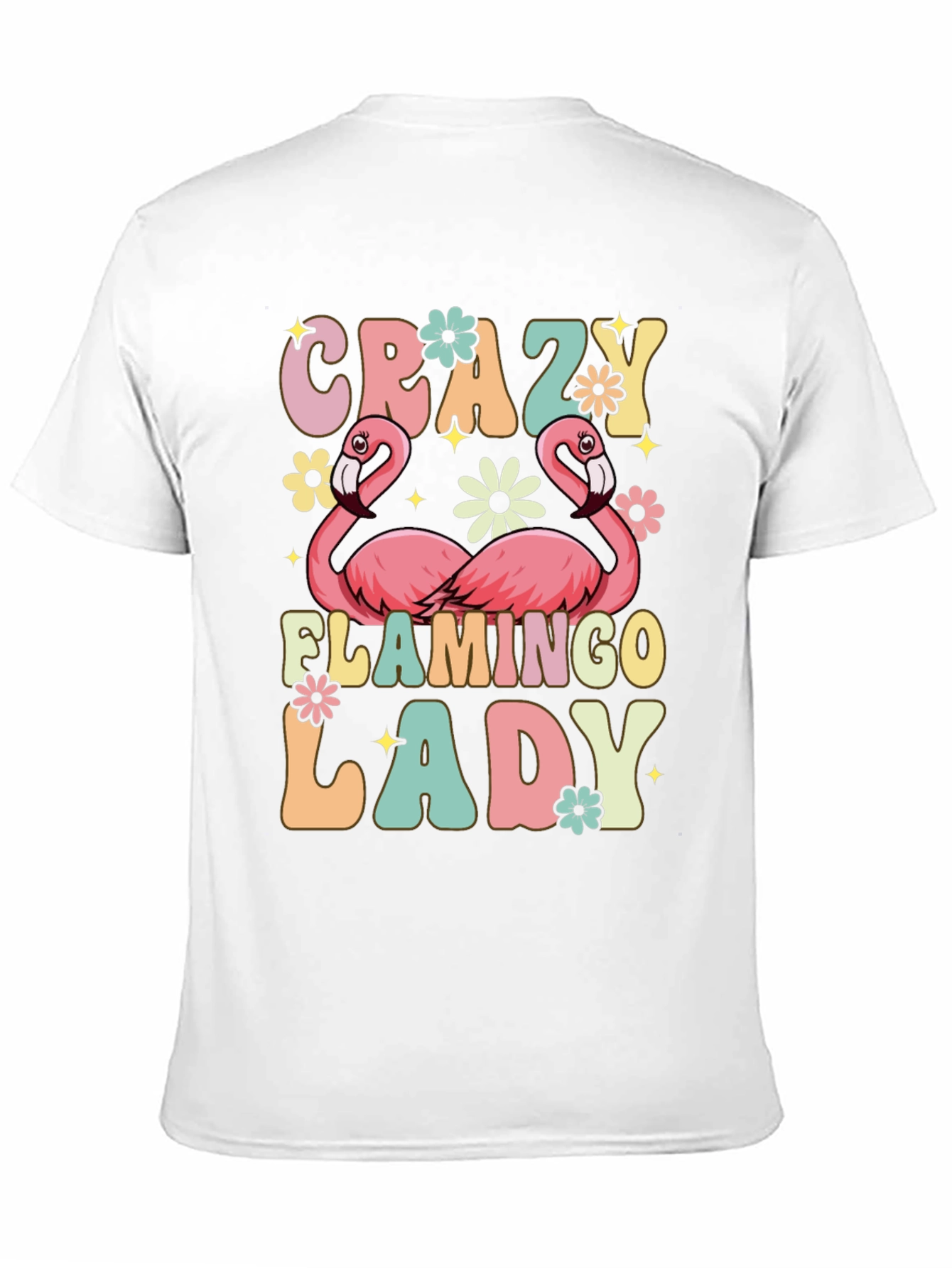 Crazy Flamingo Lady Graphic Tee