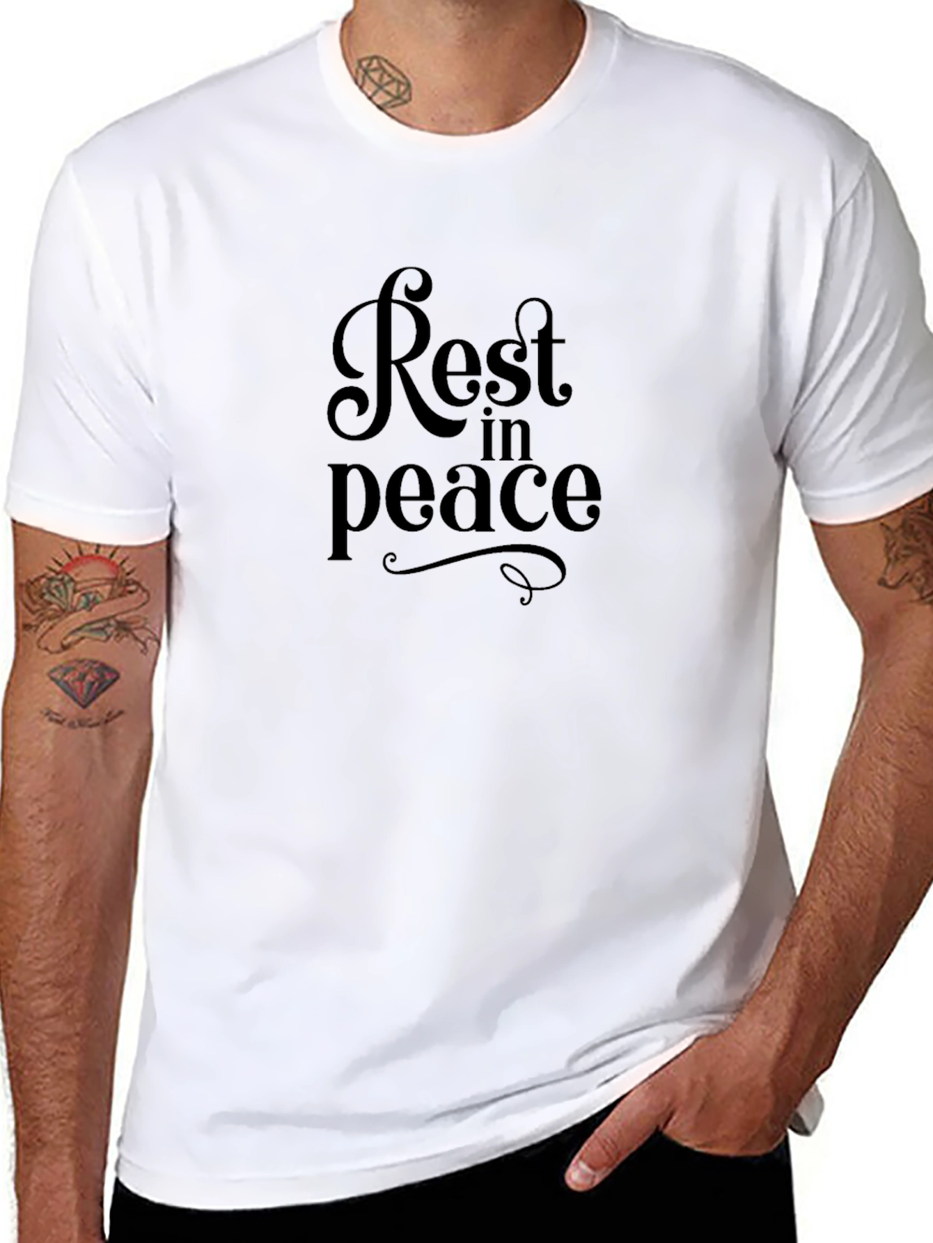 Rest in Peace Black Graphic T-Shirt