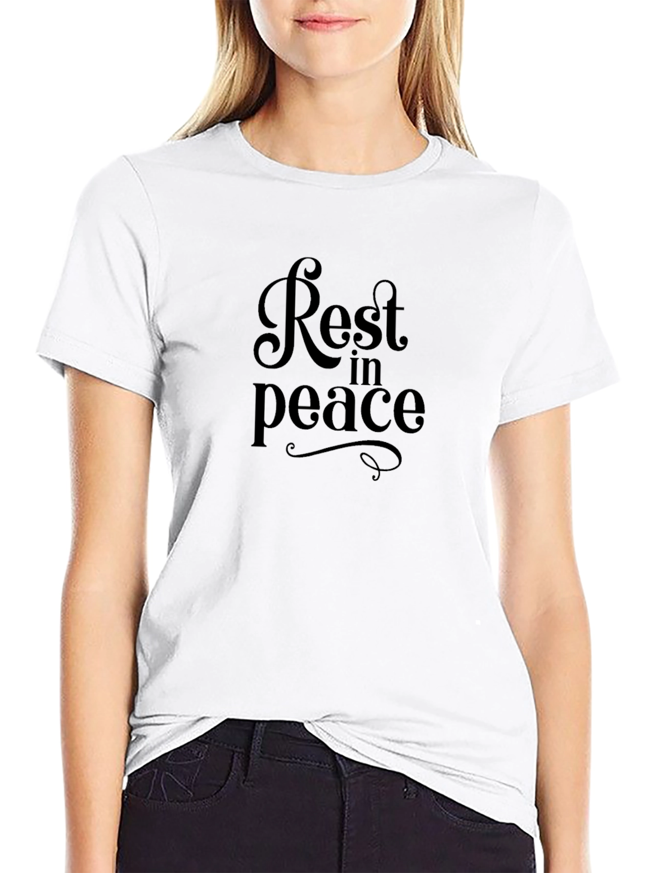 Rest in Peace Black Graphic T-Shirt