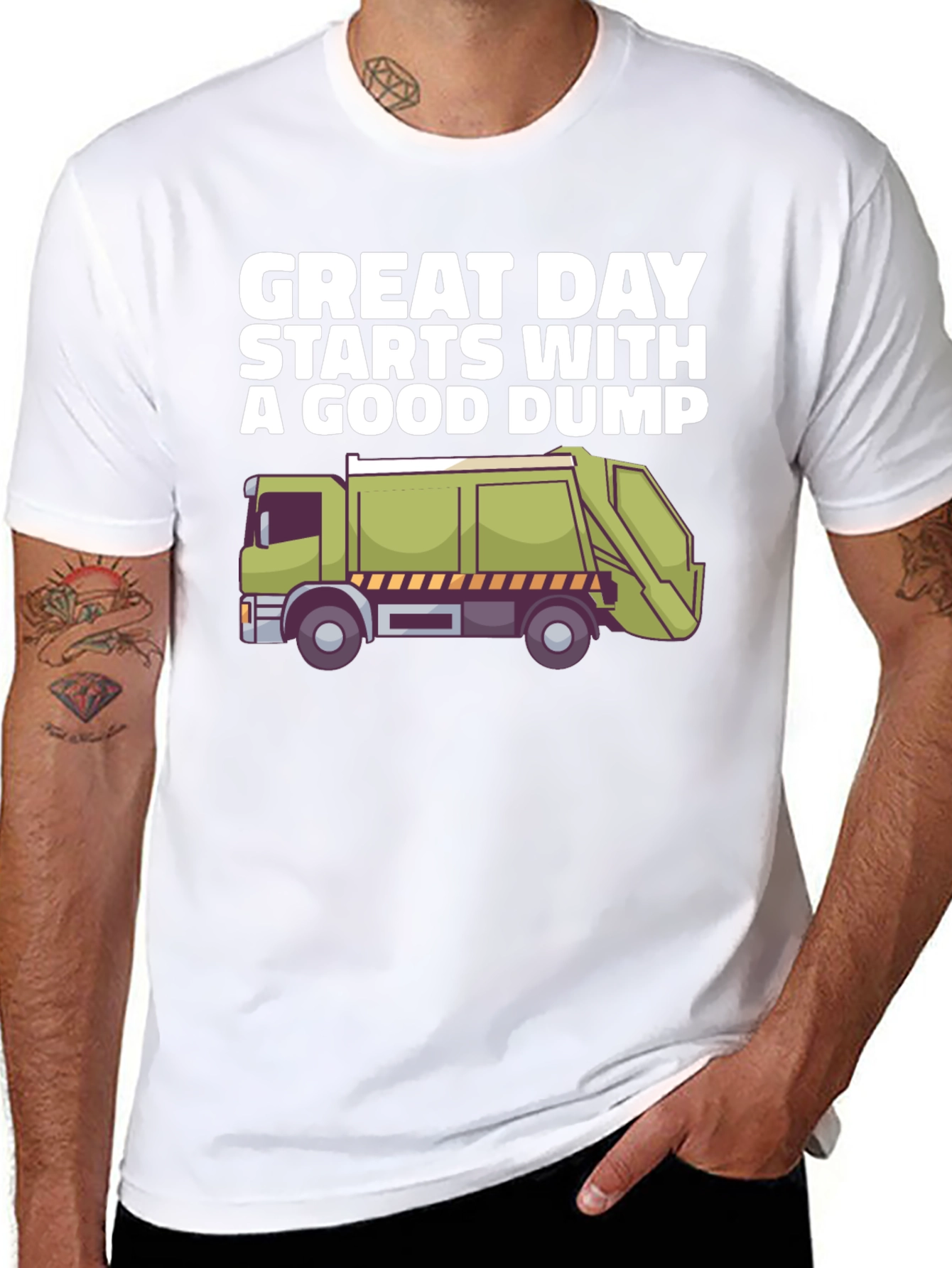 Funny Garbage Truck Graphic T-Shirt