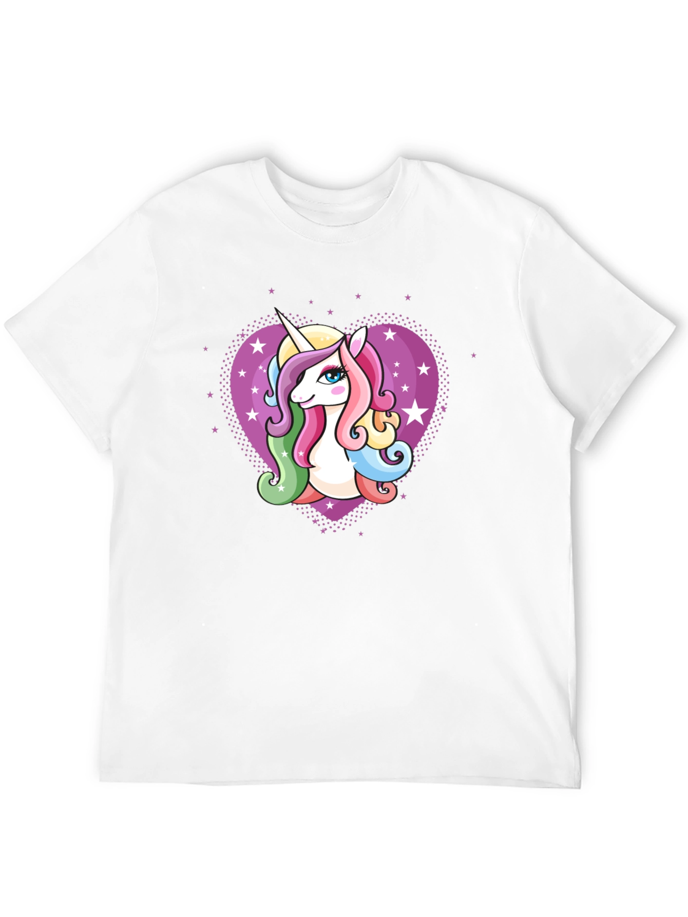 Unicorn Heart Graphic Black T-Shirt