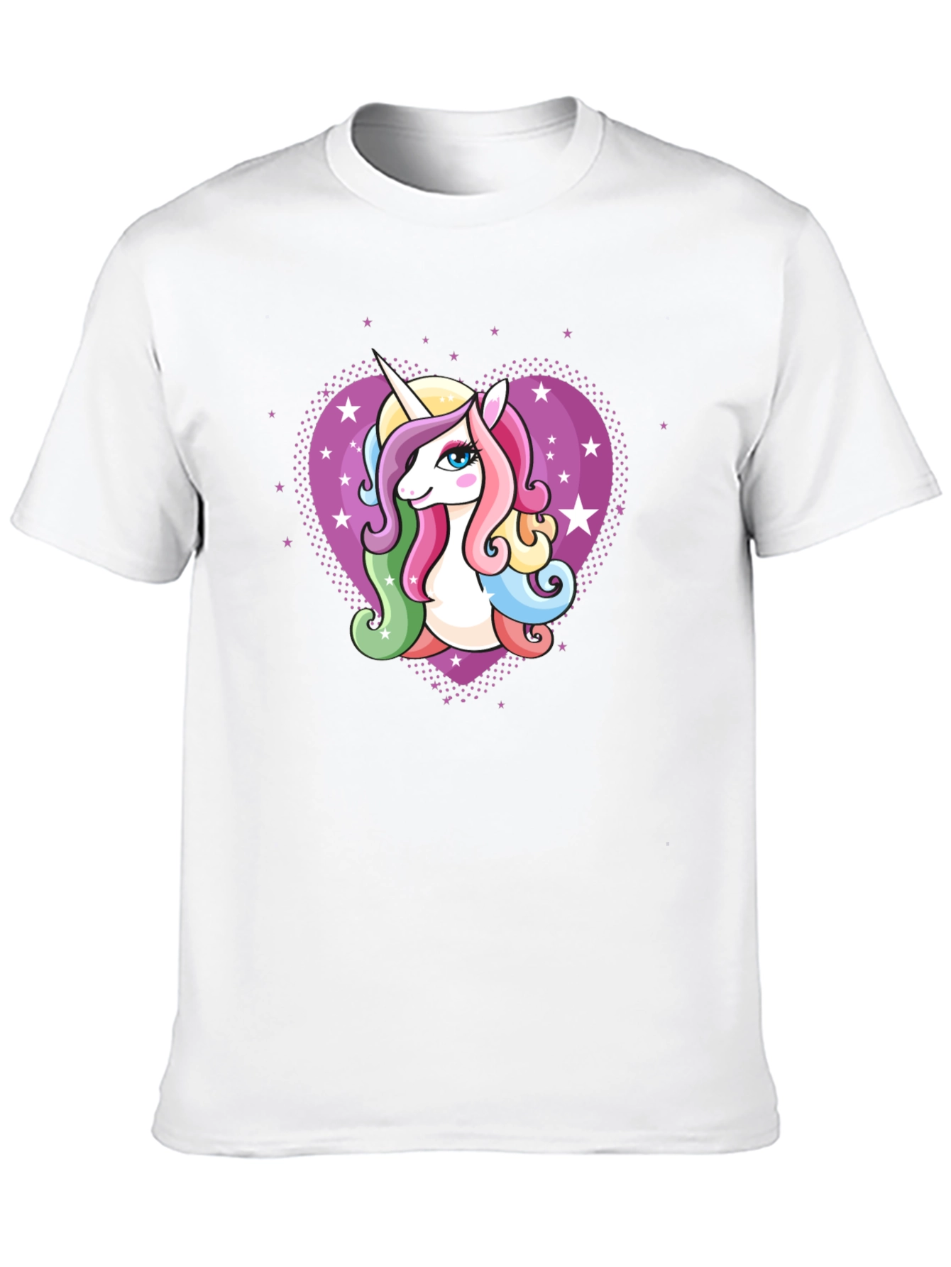 Unicorn Heart Graphic Black T-Shirt