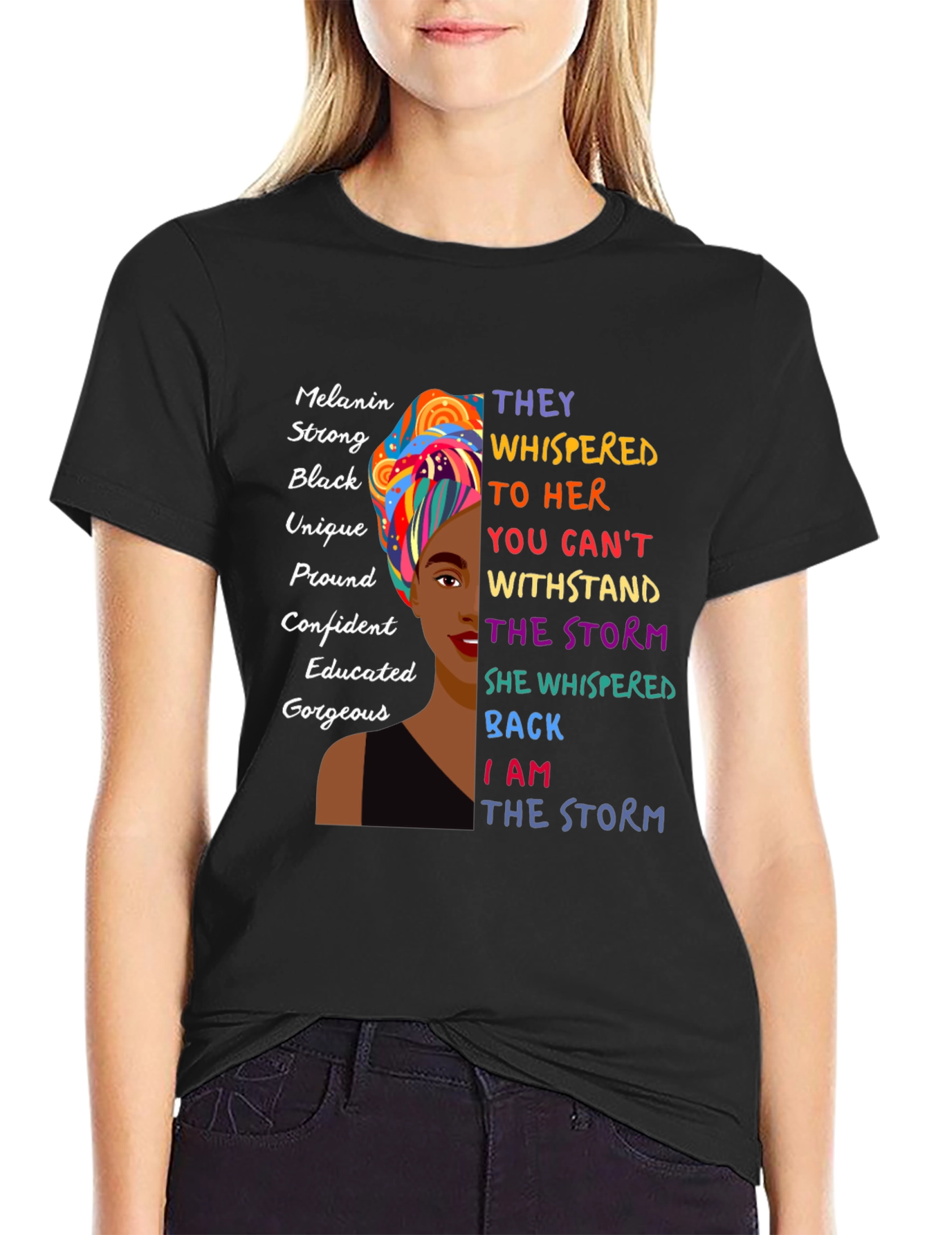 Melanin Strong Black Womens Empowerment T-Shirt