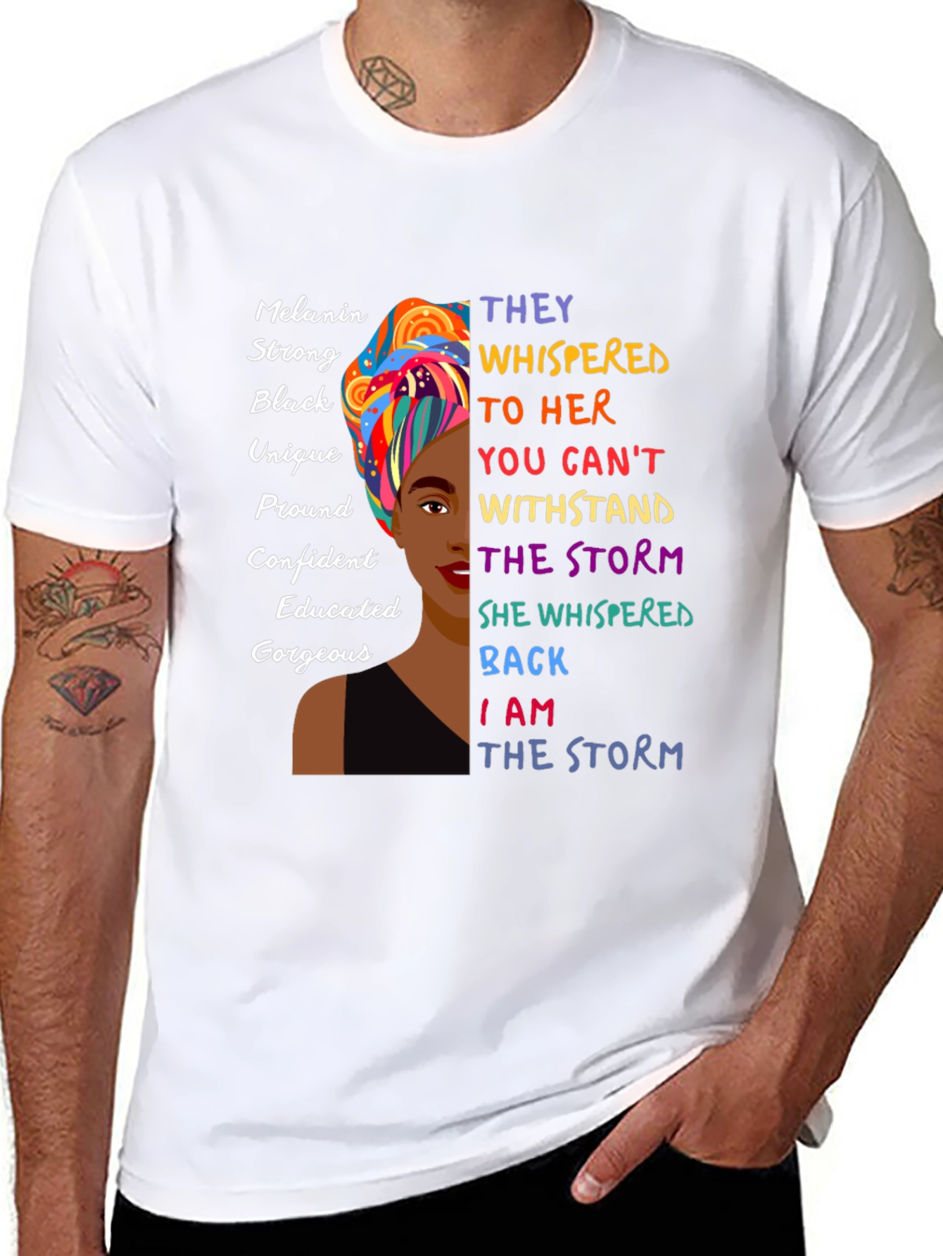 Melanin Strong Black Womens Empowerment T-Shirt