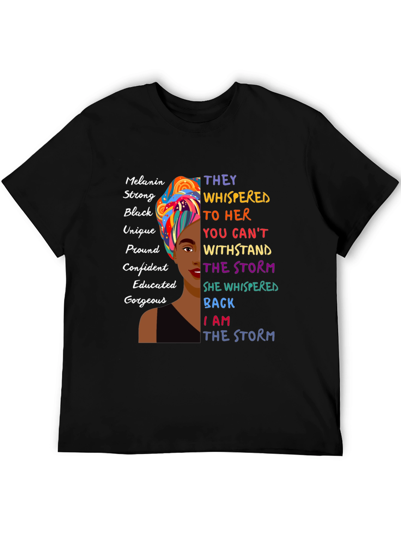 Melanin Strong Black Womens Empowerment T-Shirt