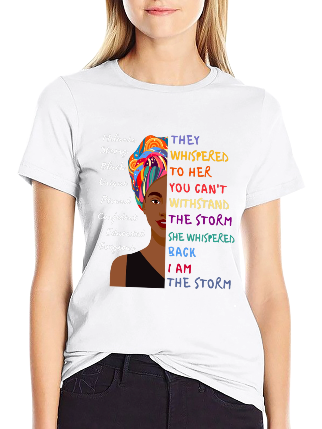 Melanin Strong Black Womens Empowerment T-Shirt