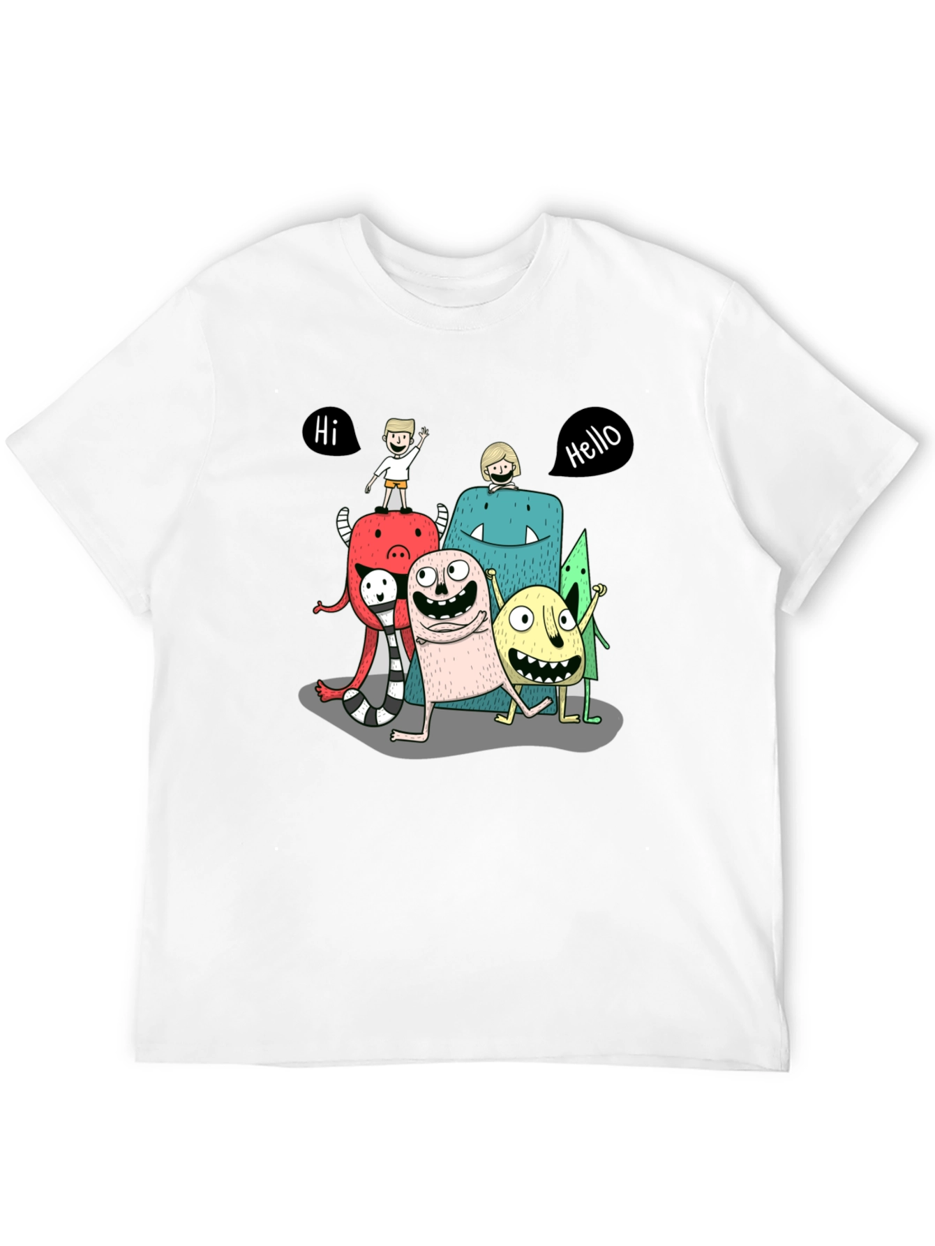 Monster Crew Graphic Print Black T-Shirt
