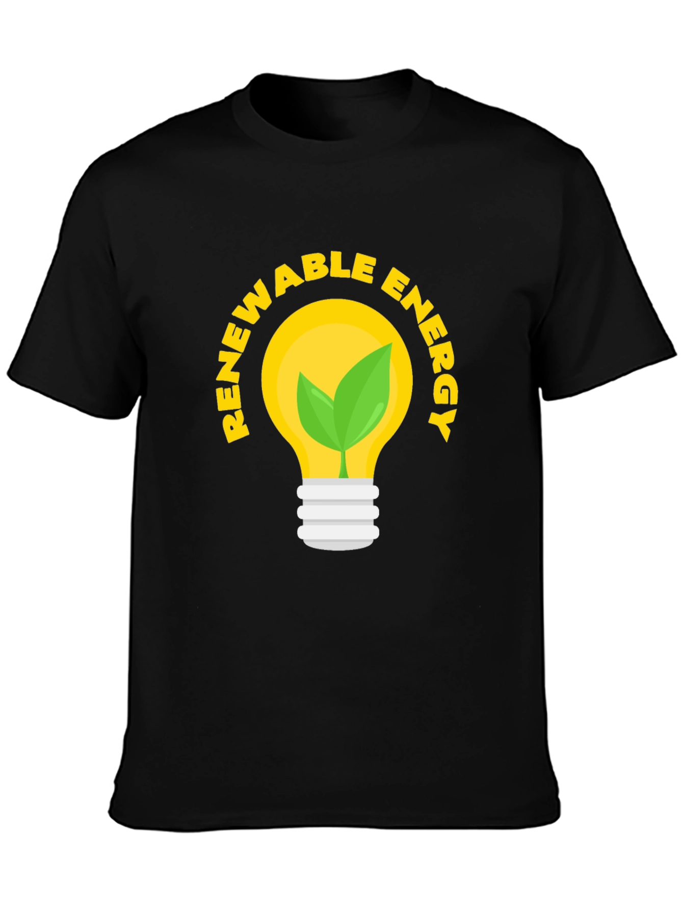 Renewable Energy Graphic Tee - Black Cotton T-Shirt