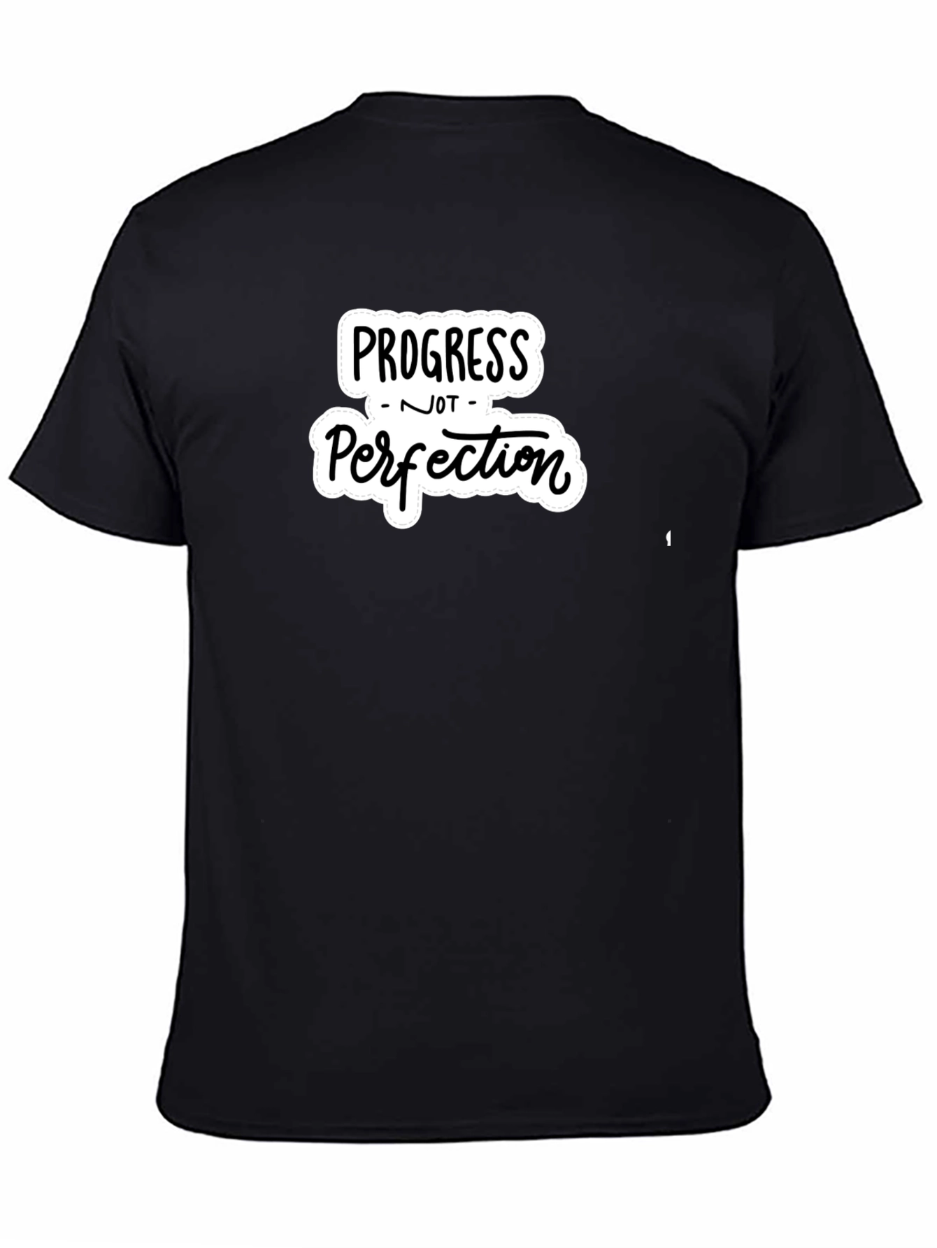 Progress Not Perfection Graphic Tee - Black