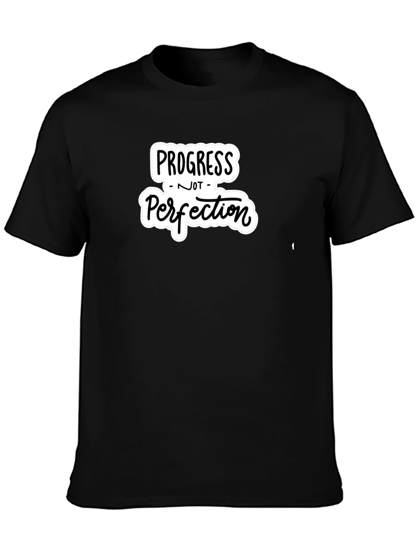 Progress Not Perfection Graphic Tee - Black