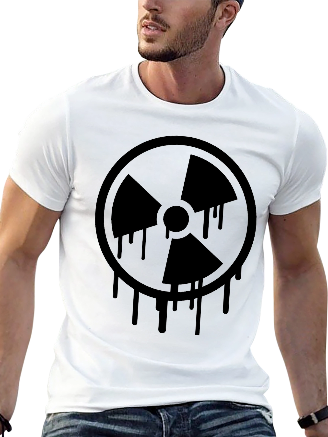 Radioactive Symbol Graphic T-Shirt - Black