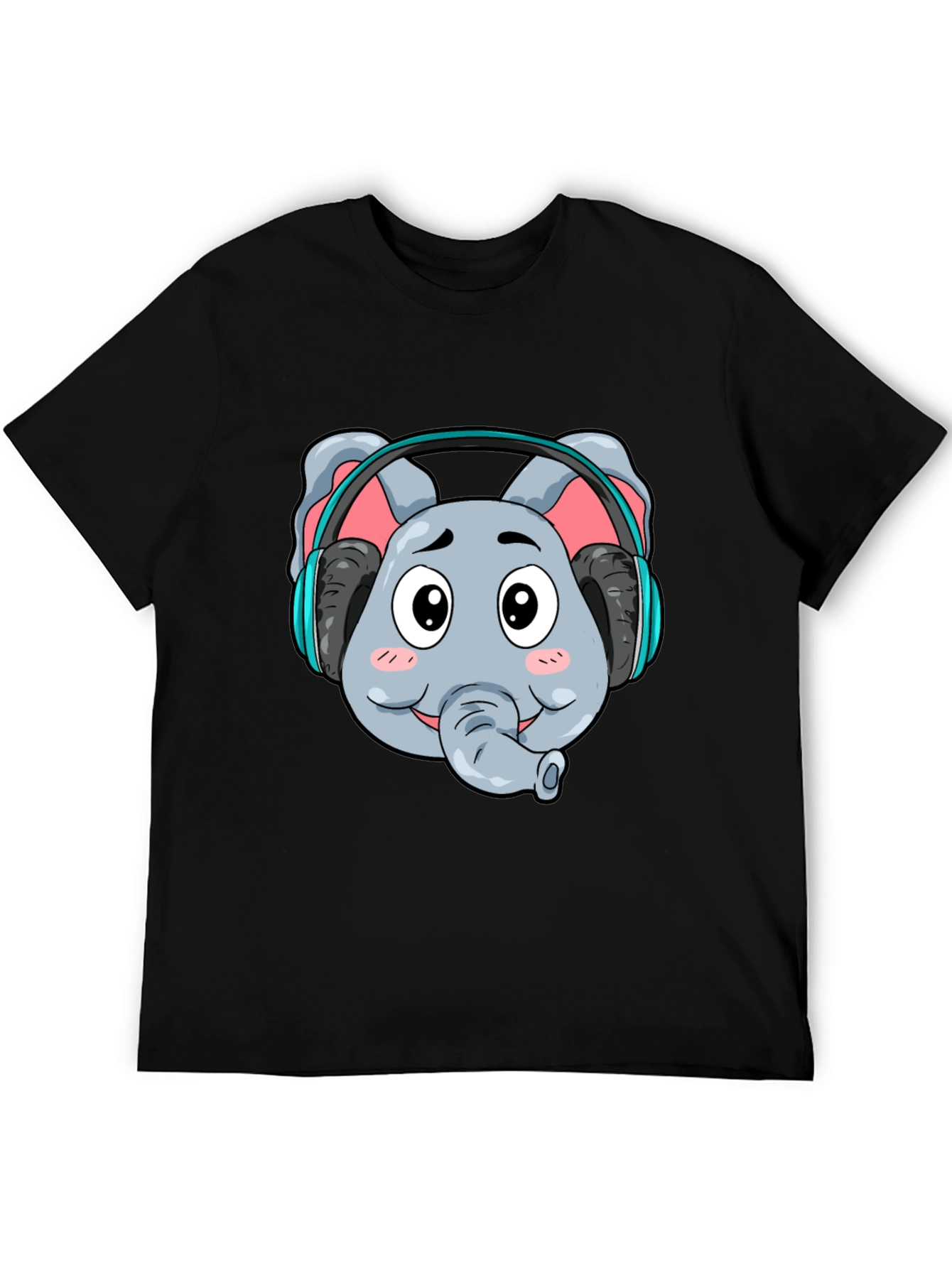Elephant DJ Graphic Tee - Cool Cartoon T-Shirt
