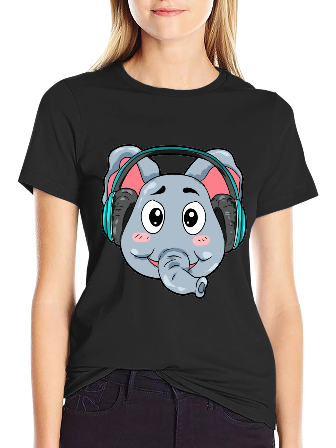 Elephant DJ Graphic Tee - Cool Cartoon T-Shirt