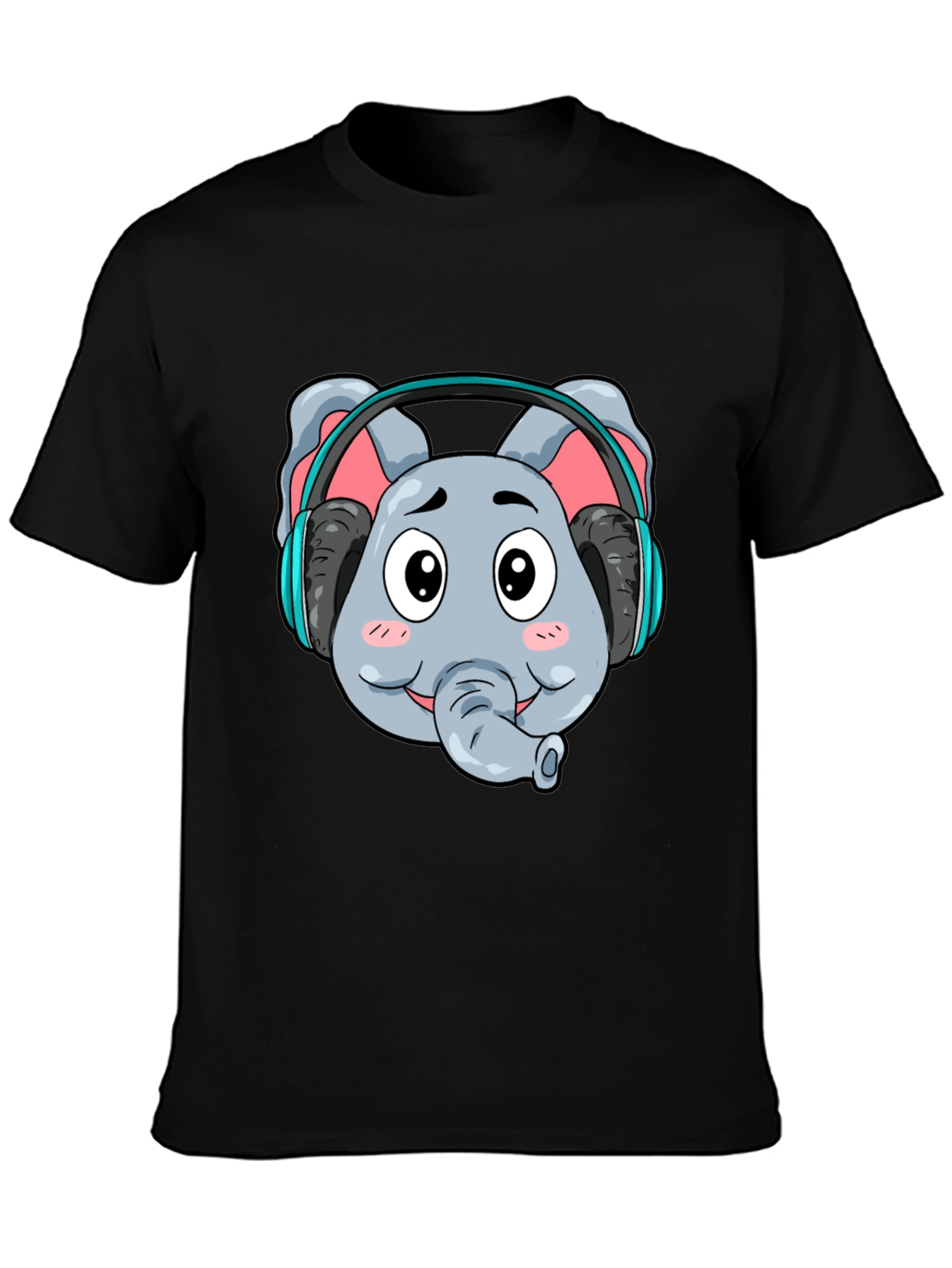 Elephant DJ Graphic Tee - Cool Cartoon T-Shirt