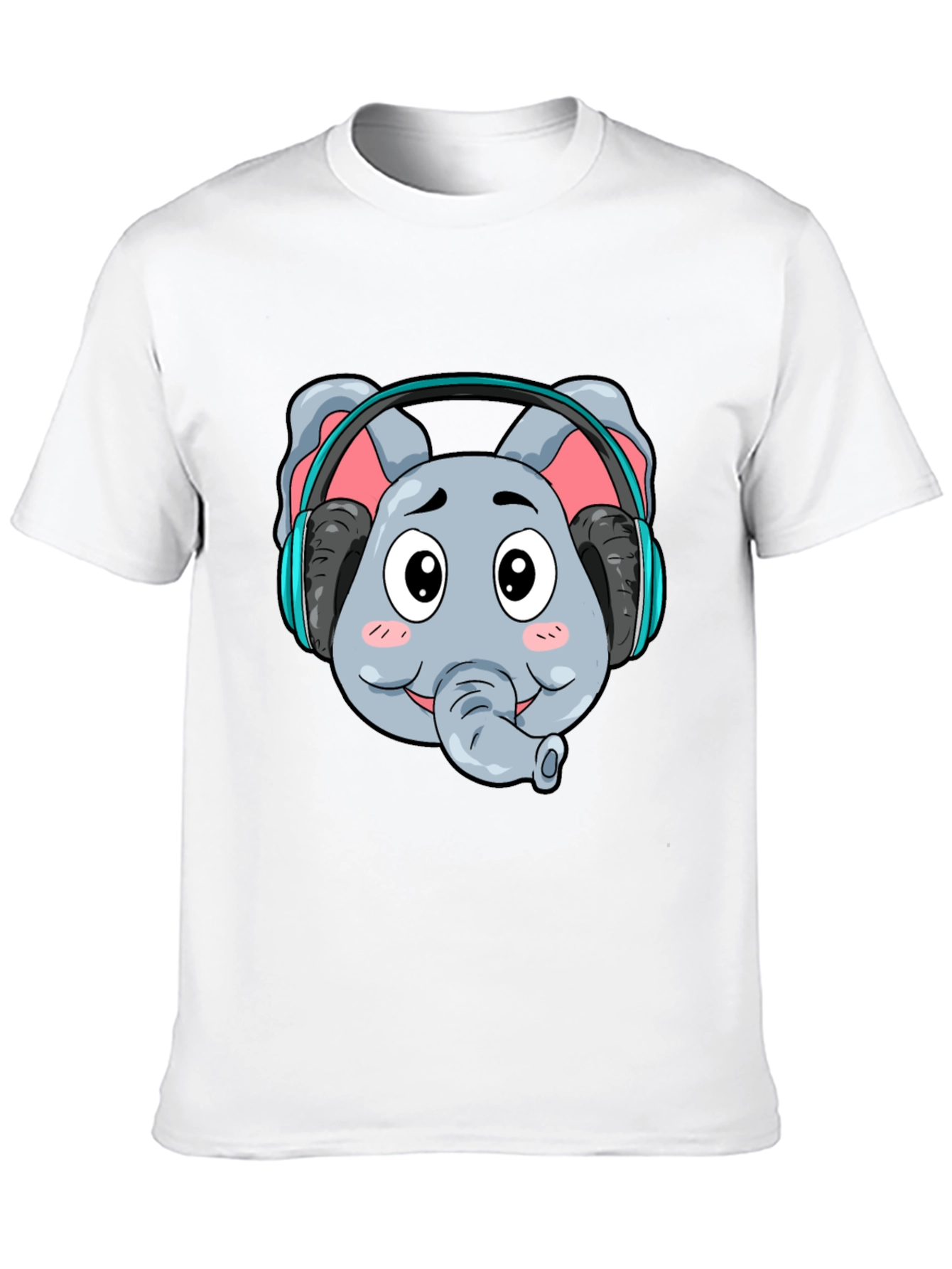 Elephant DJ Graphic Tee - Cool Cartoon T-Shirt