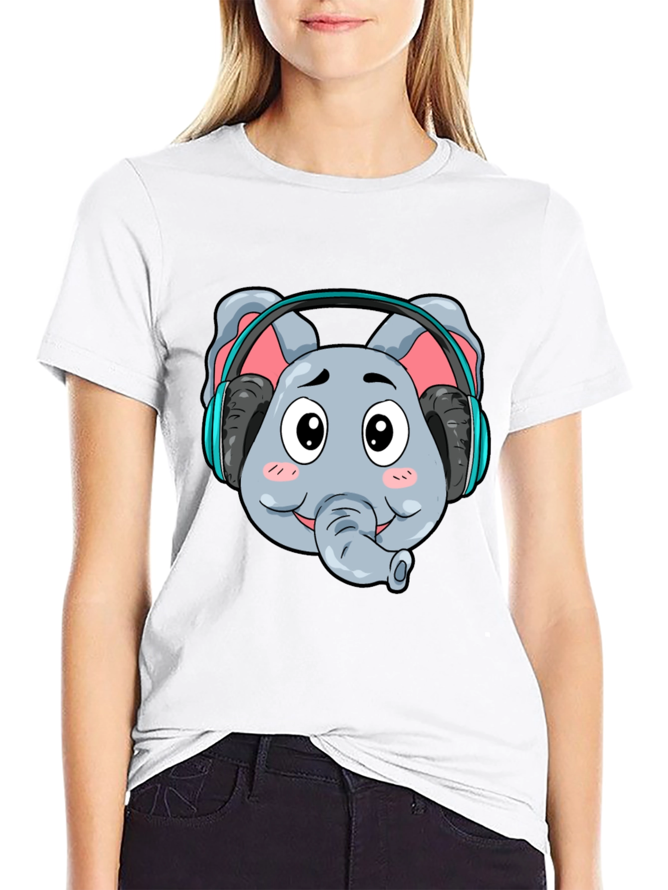 Elephant DJ Graphic Tee - Cool Cartoon T-Shirt