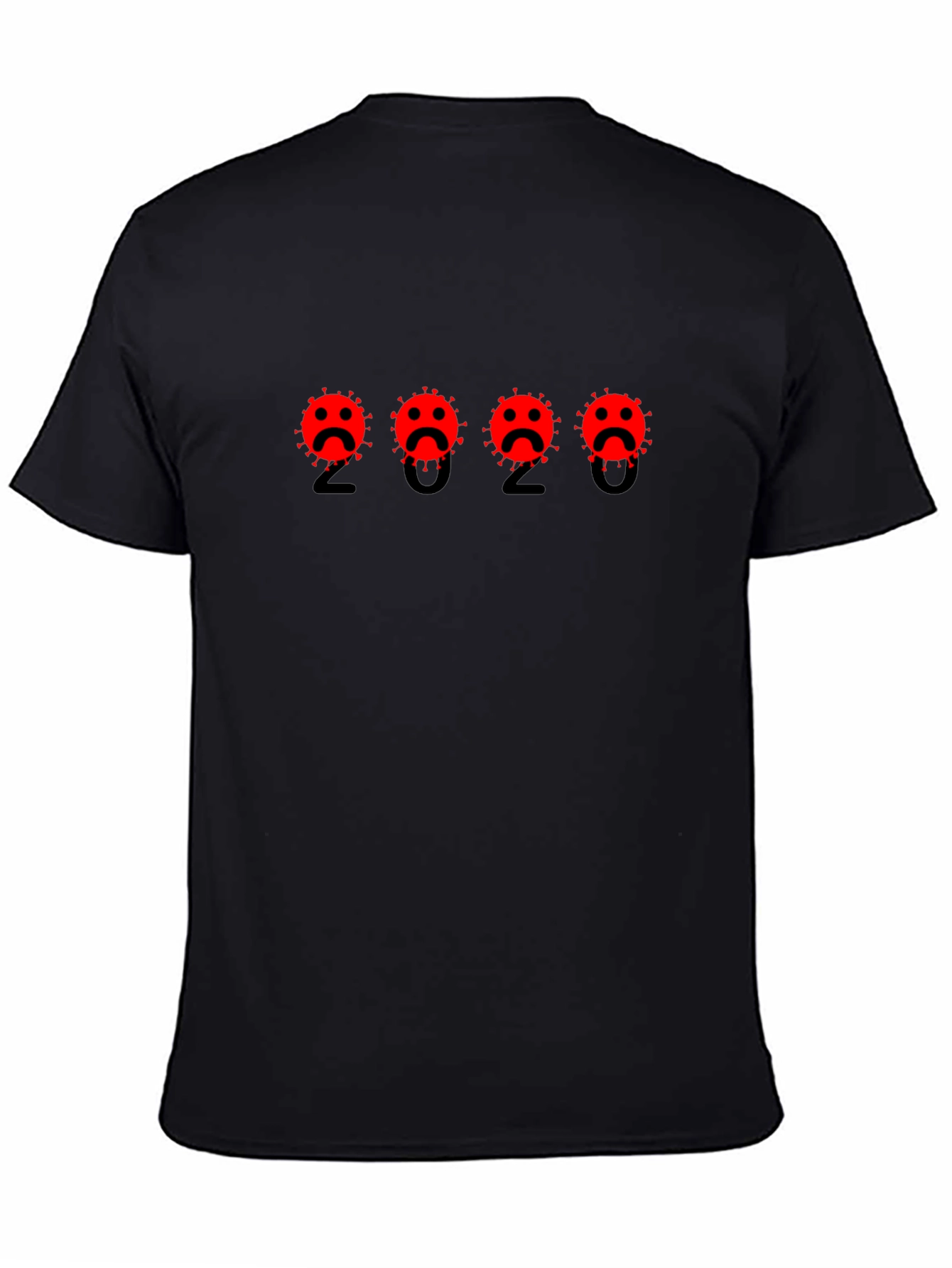 2020 Virus Graphic Tee - Black Cotton T-Shirt