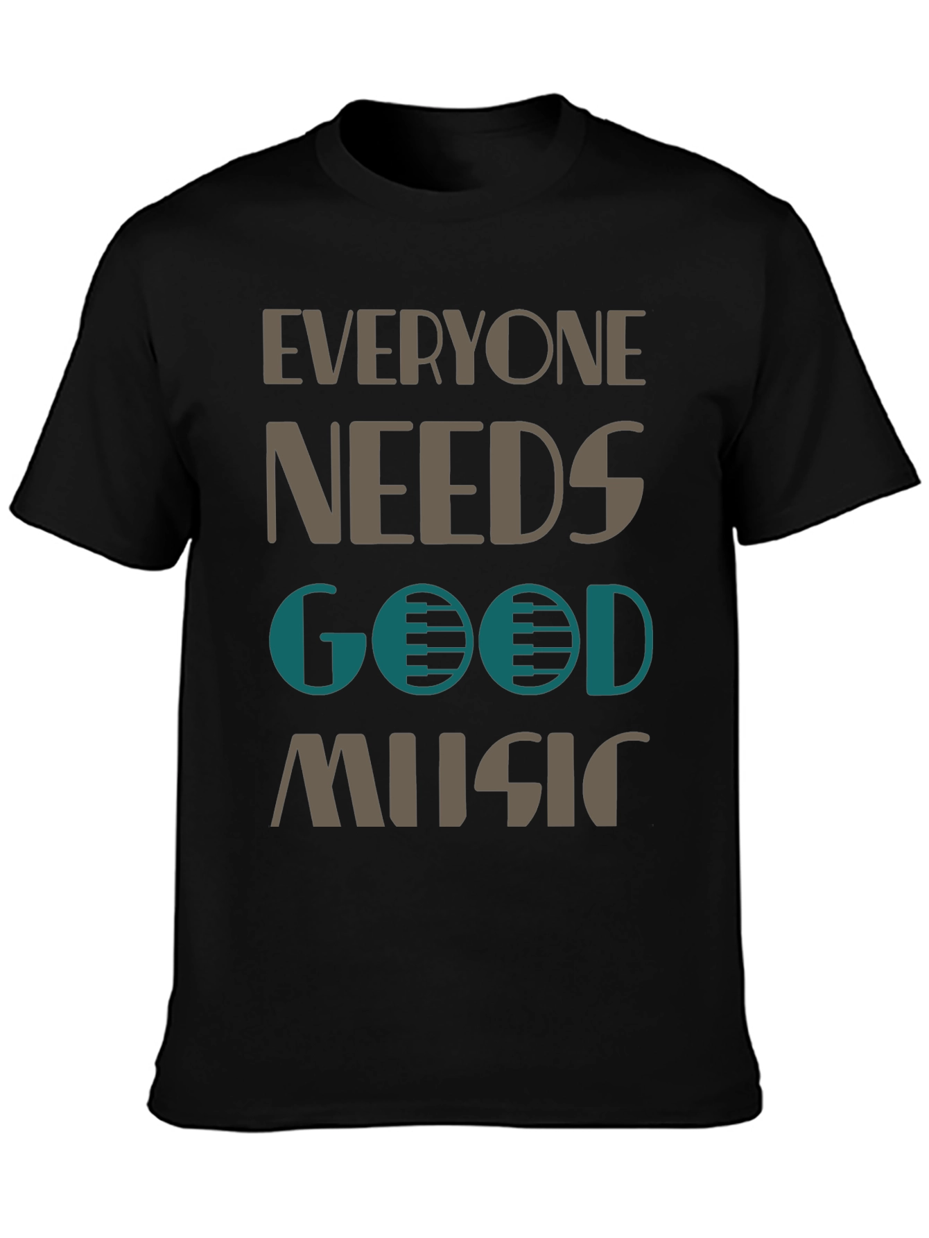 Everyone Needs Good Music Black Graphic Tee