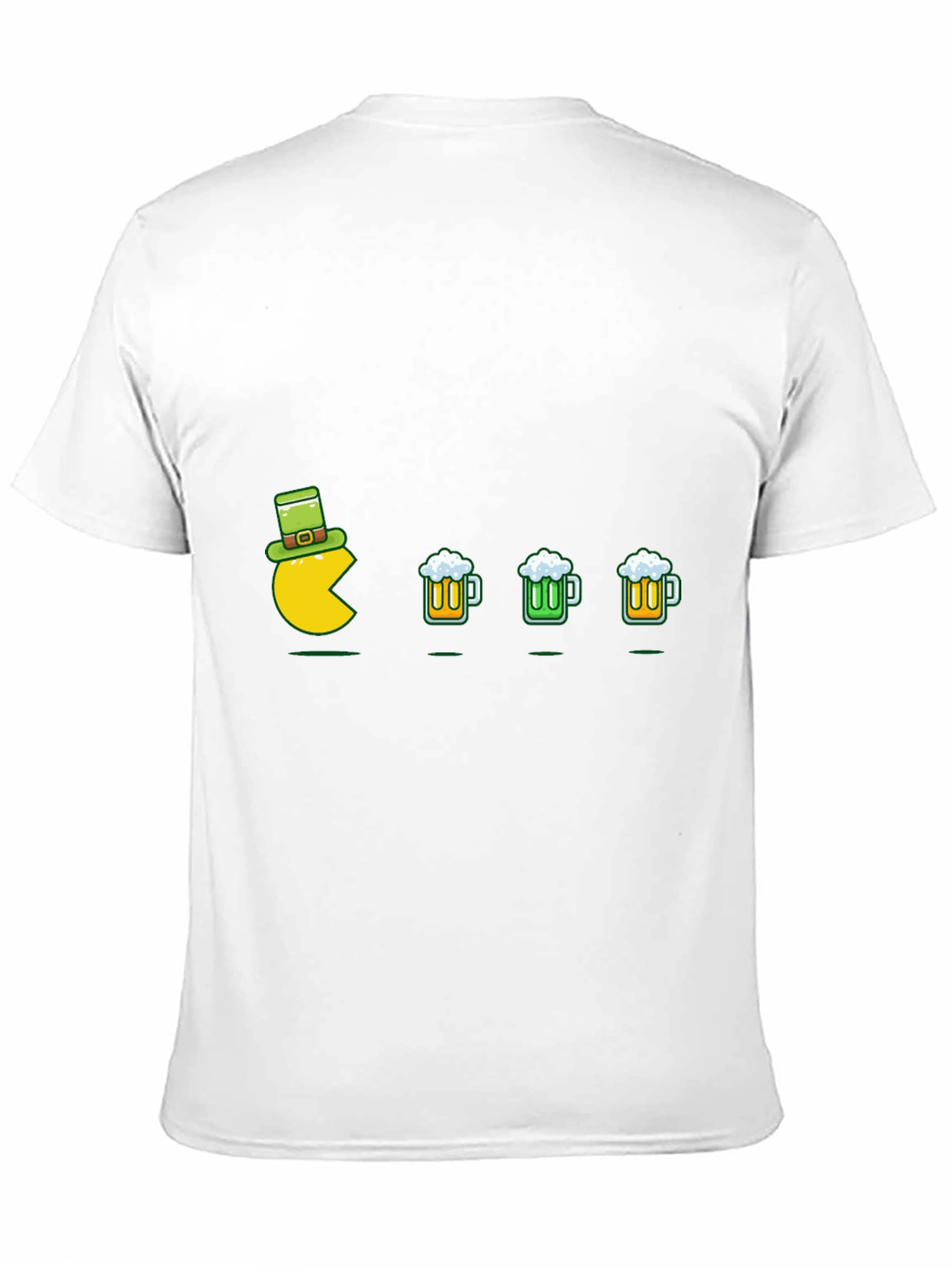 St. Patricks Day Gamer T-Shirt - Pacman Eats Beer