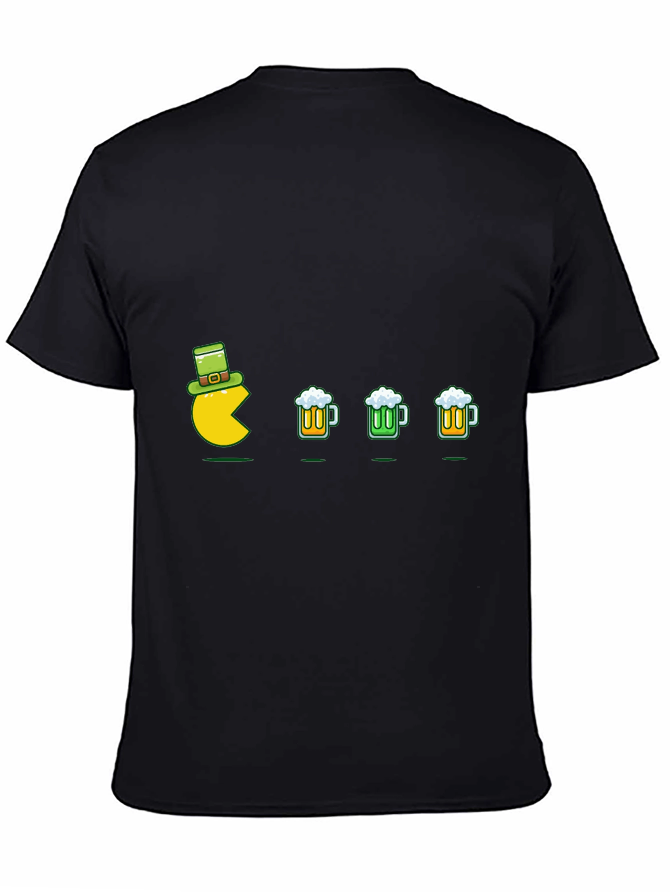 St. Patricks Day Gamer T-Shirt - Pacman Eats Beer