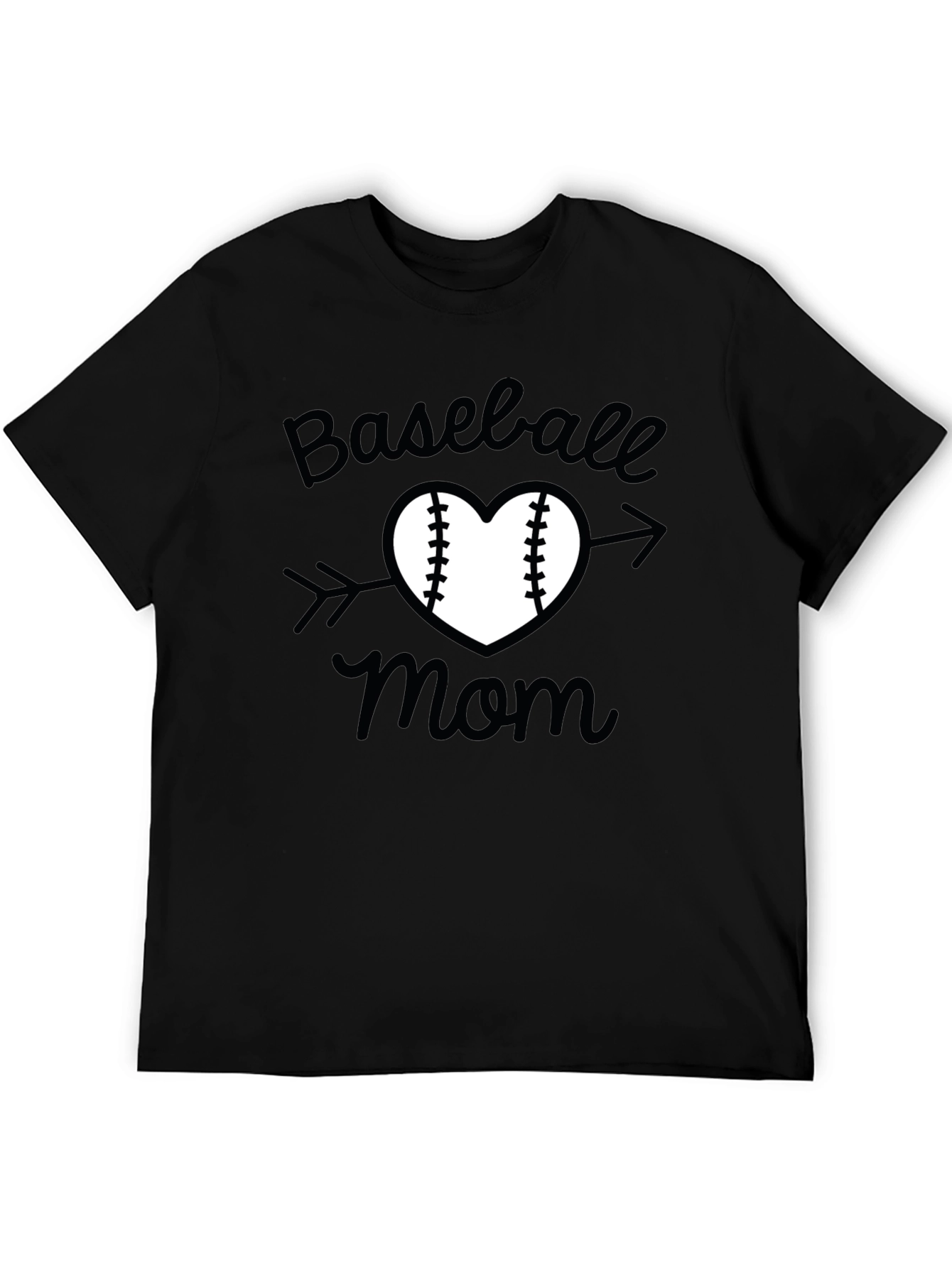 Baseball Mom T-Shirt - Heart & Arrow Design