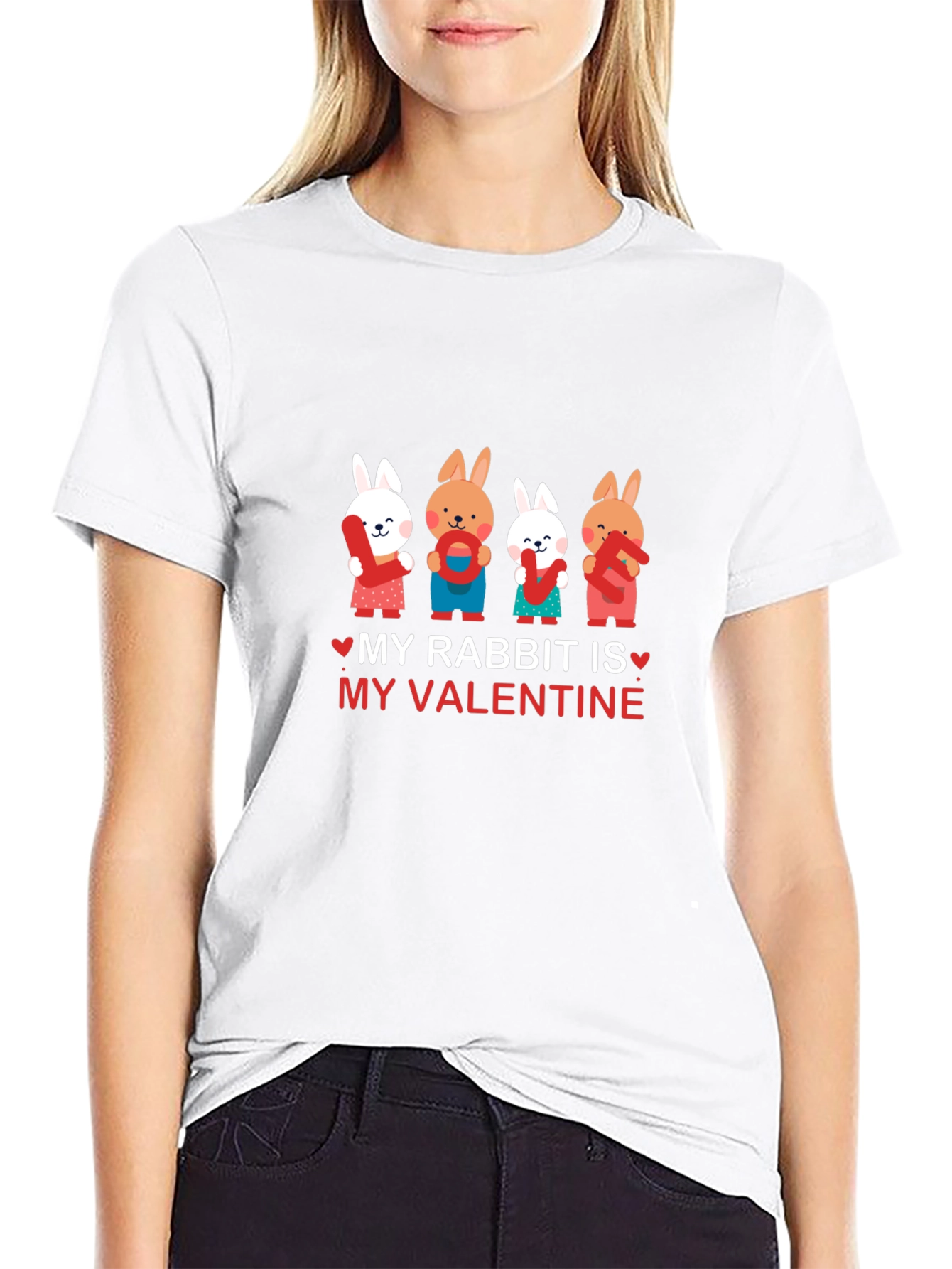 My Rabbit is My Valentine Graphic Tee
