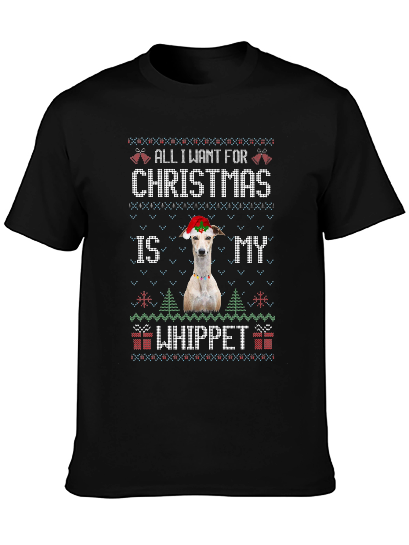 Christmas Whippet Dog T-Shirt