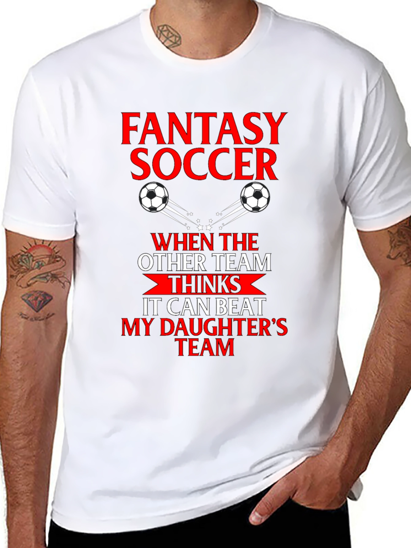 Fantasy Soccer Dad T-Shirt - Daughters Team Pride