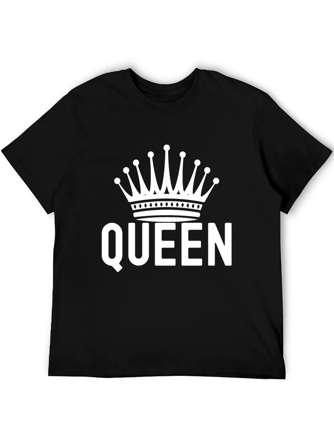 Queen Crown Graphic Tee - Black