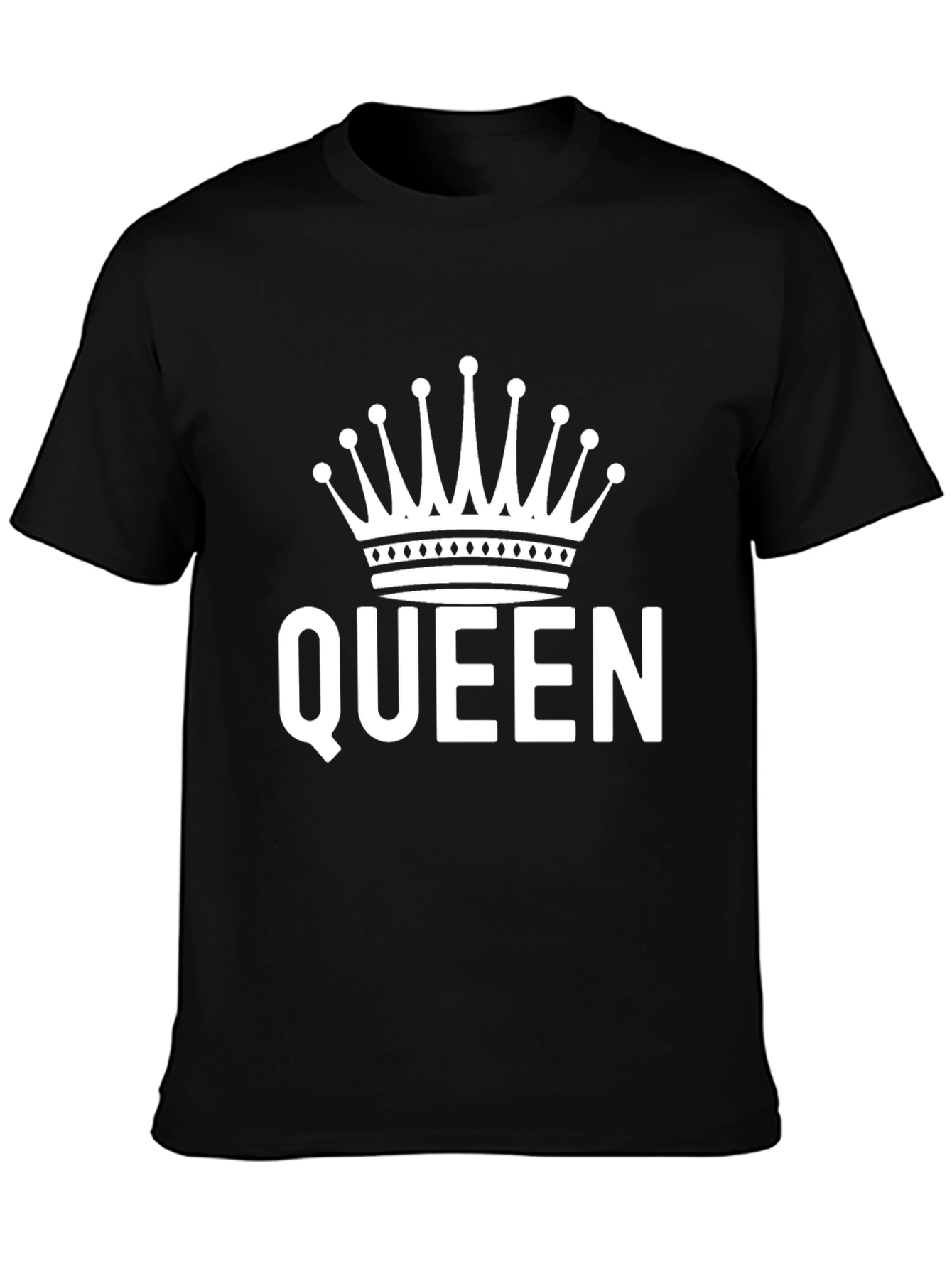 Queen Crown Graphic Tee - Black