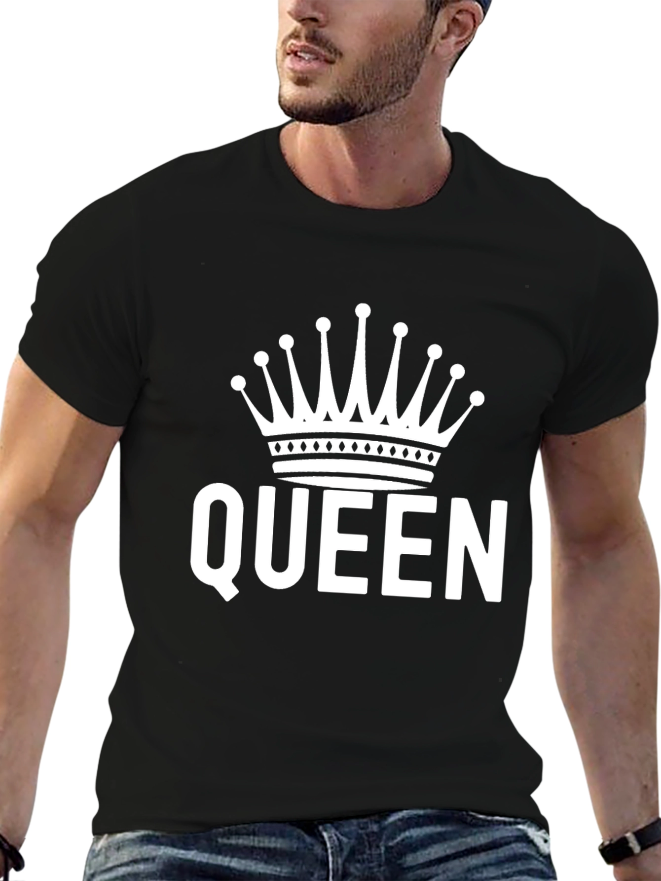 Queen Crown Graphic Tee - Black