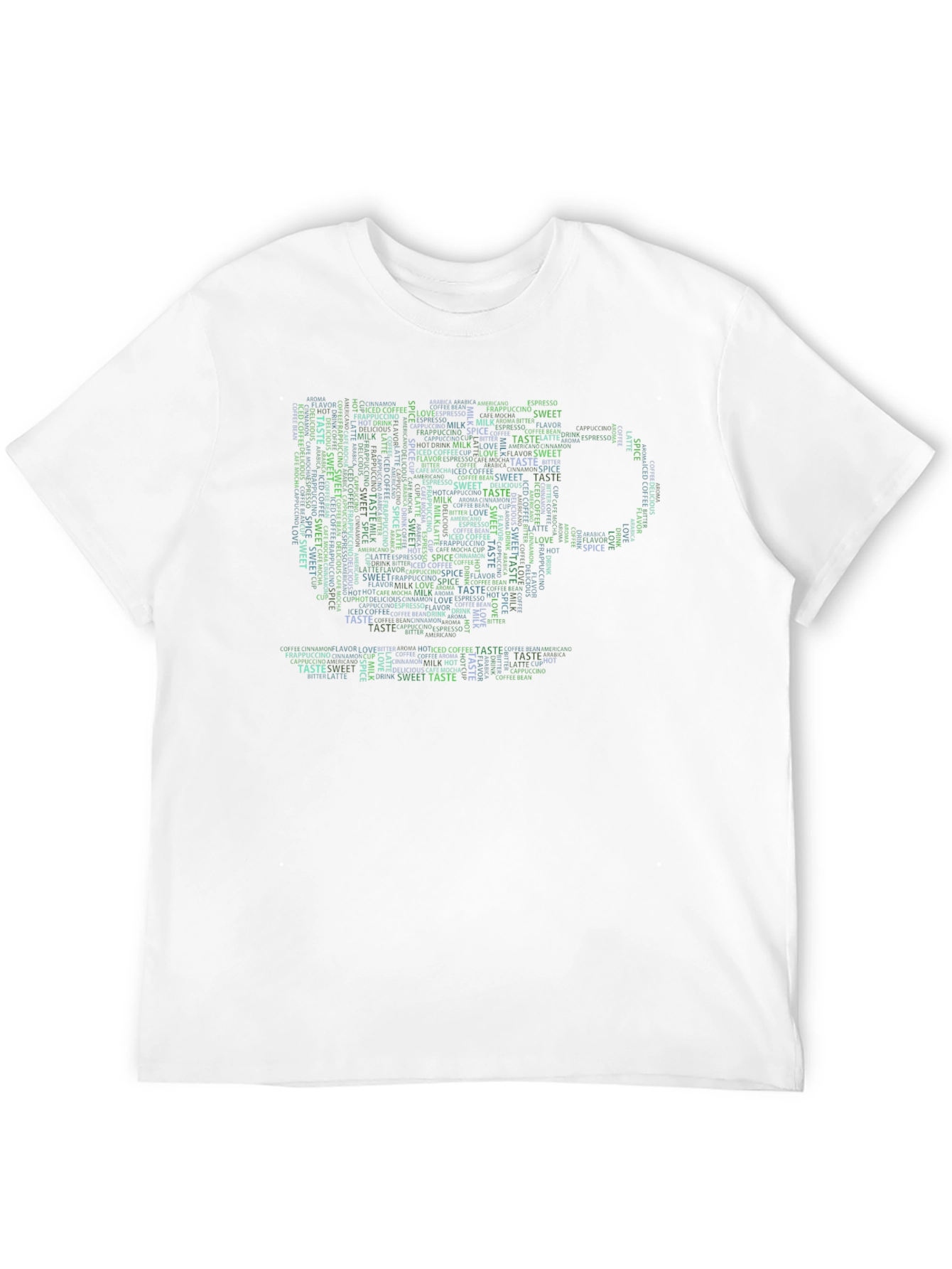 Coffee Lover Word Art Graphic Tee - Black