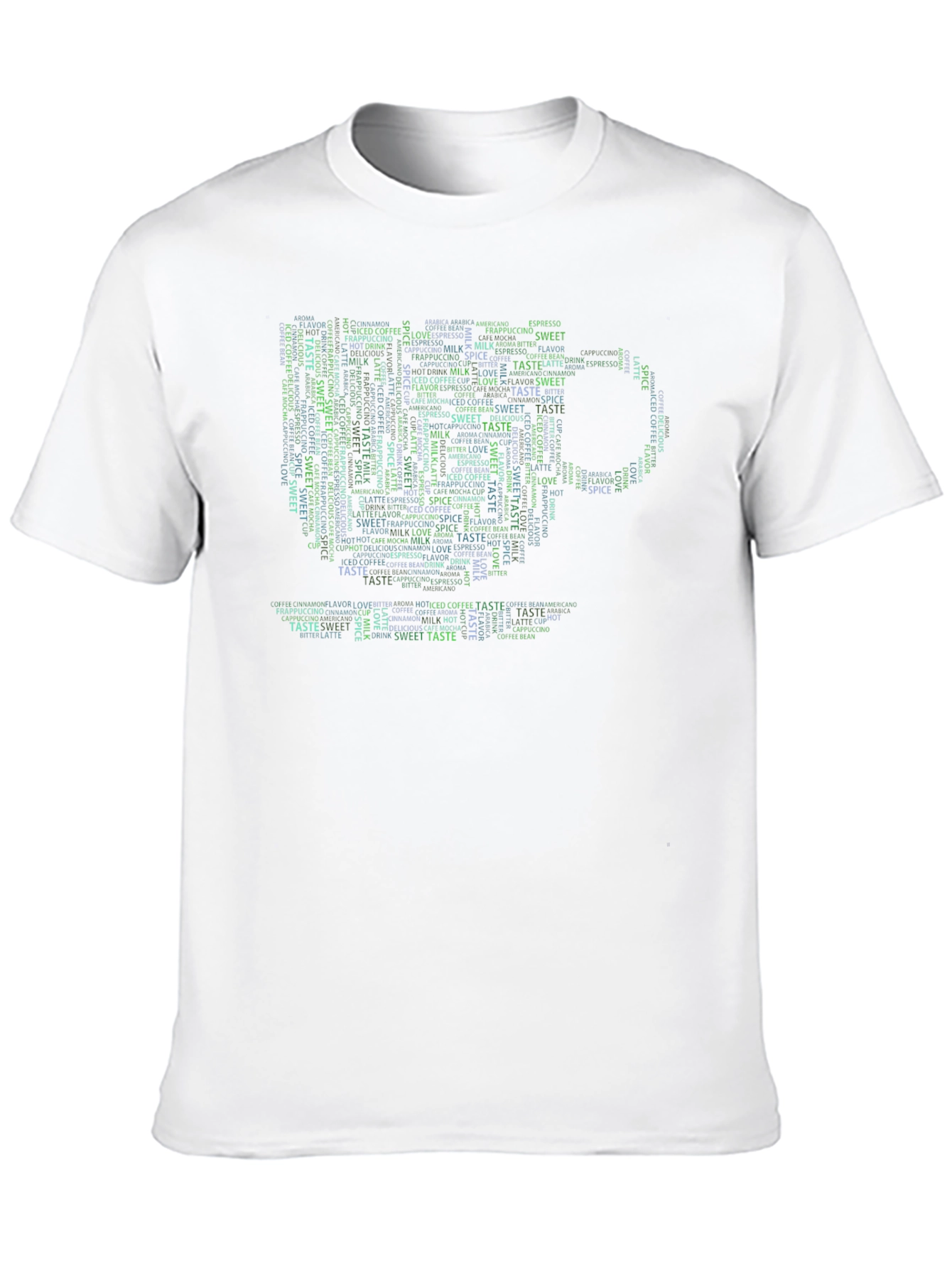 Coffee Lover Word Art Graphic Tee - Black