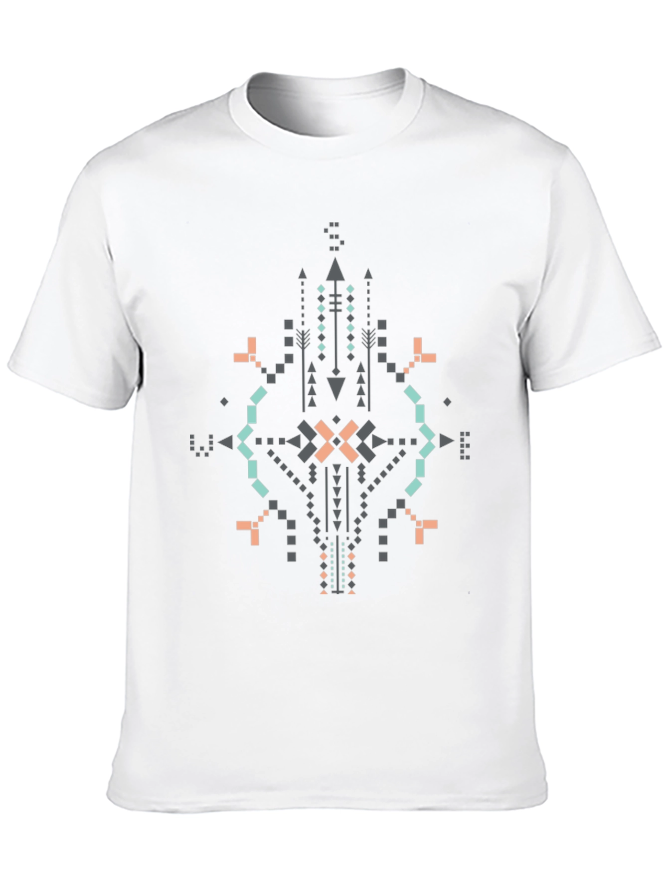 Geometric Print Black T-Shirt