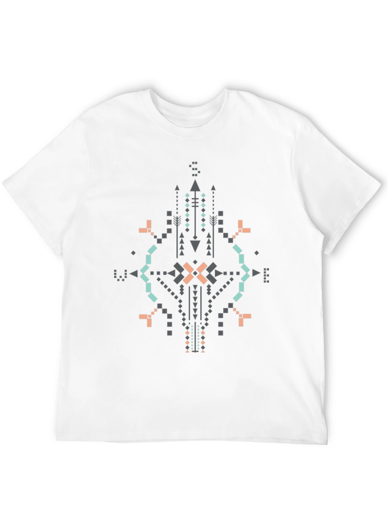 Geometric Print Black T-Shirt