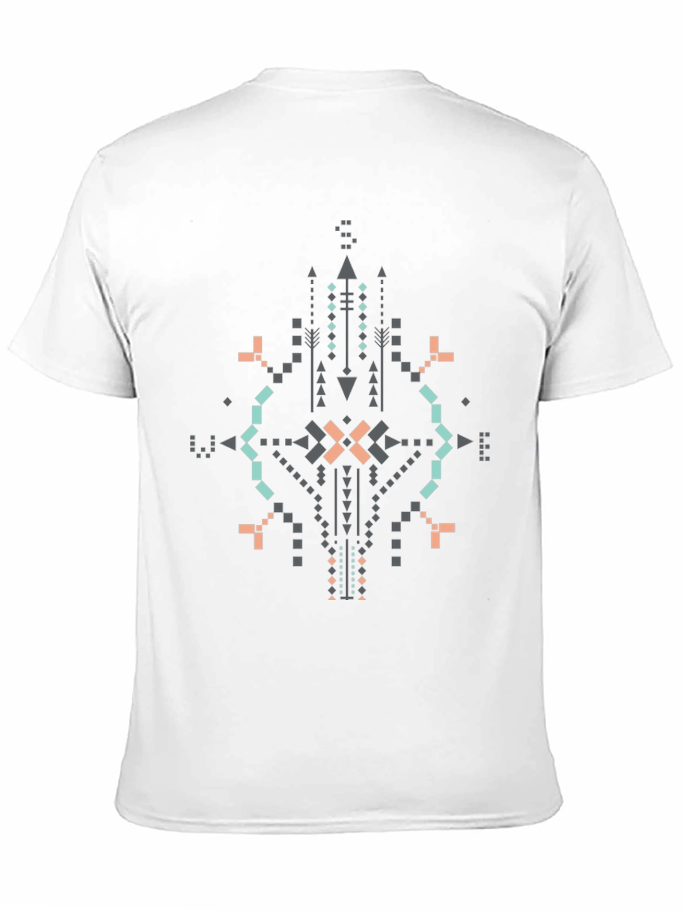 Geometric Print Black T-Shirt