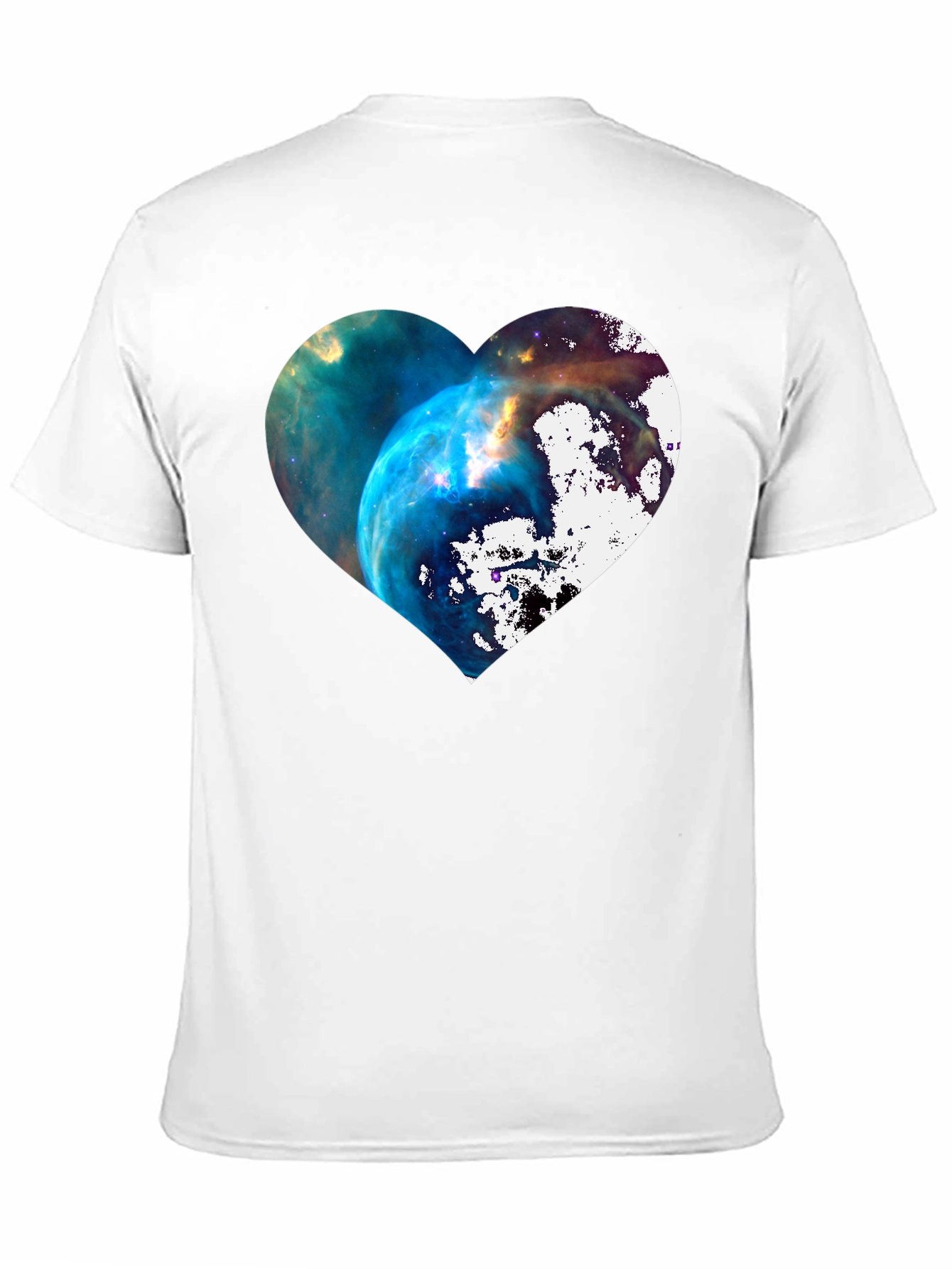 Galaxy Heart Graphic Black T-Shirt