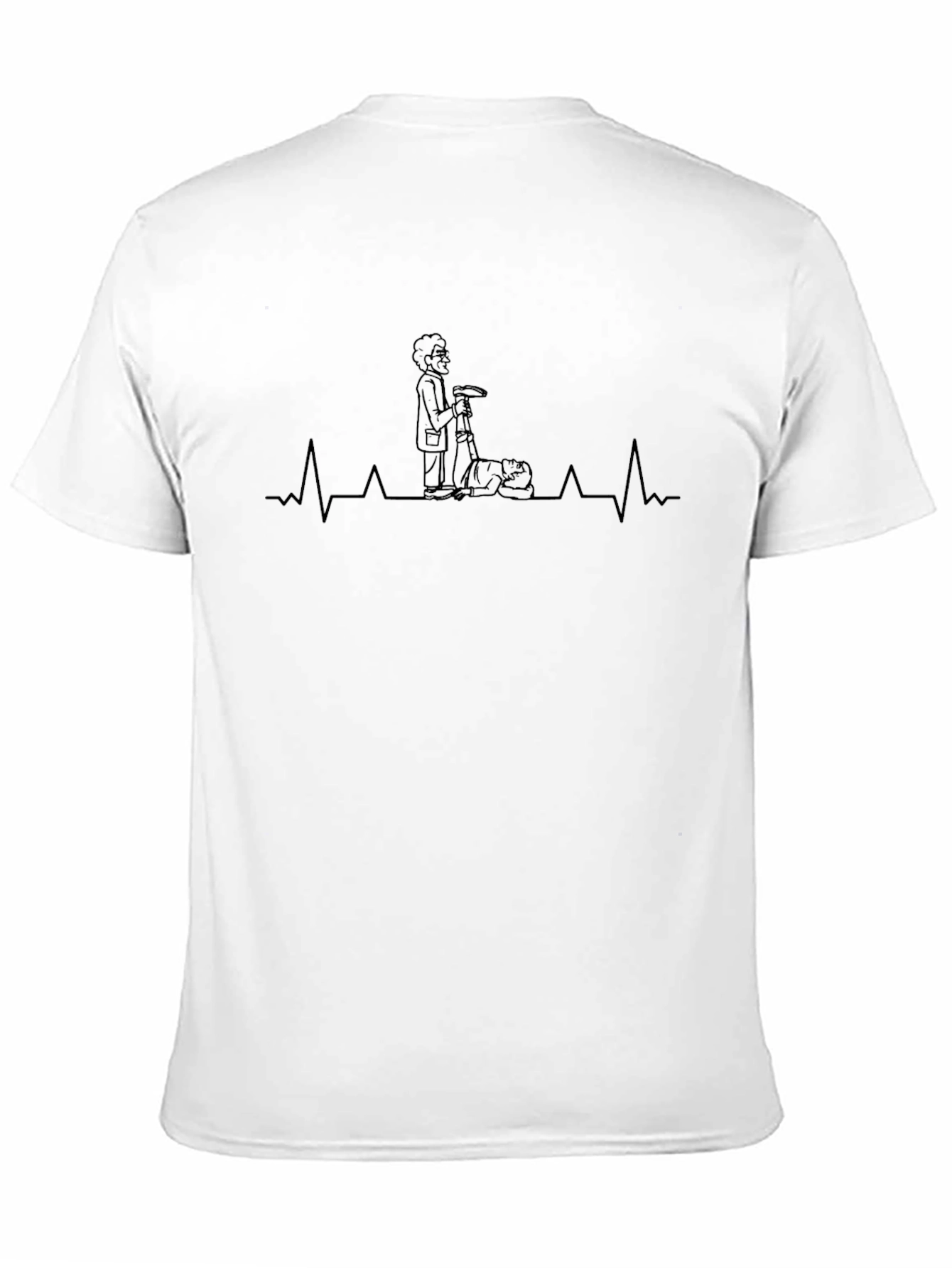 Black T-Shirt with Vacuum Cleaner Design
