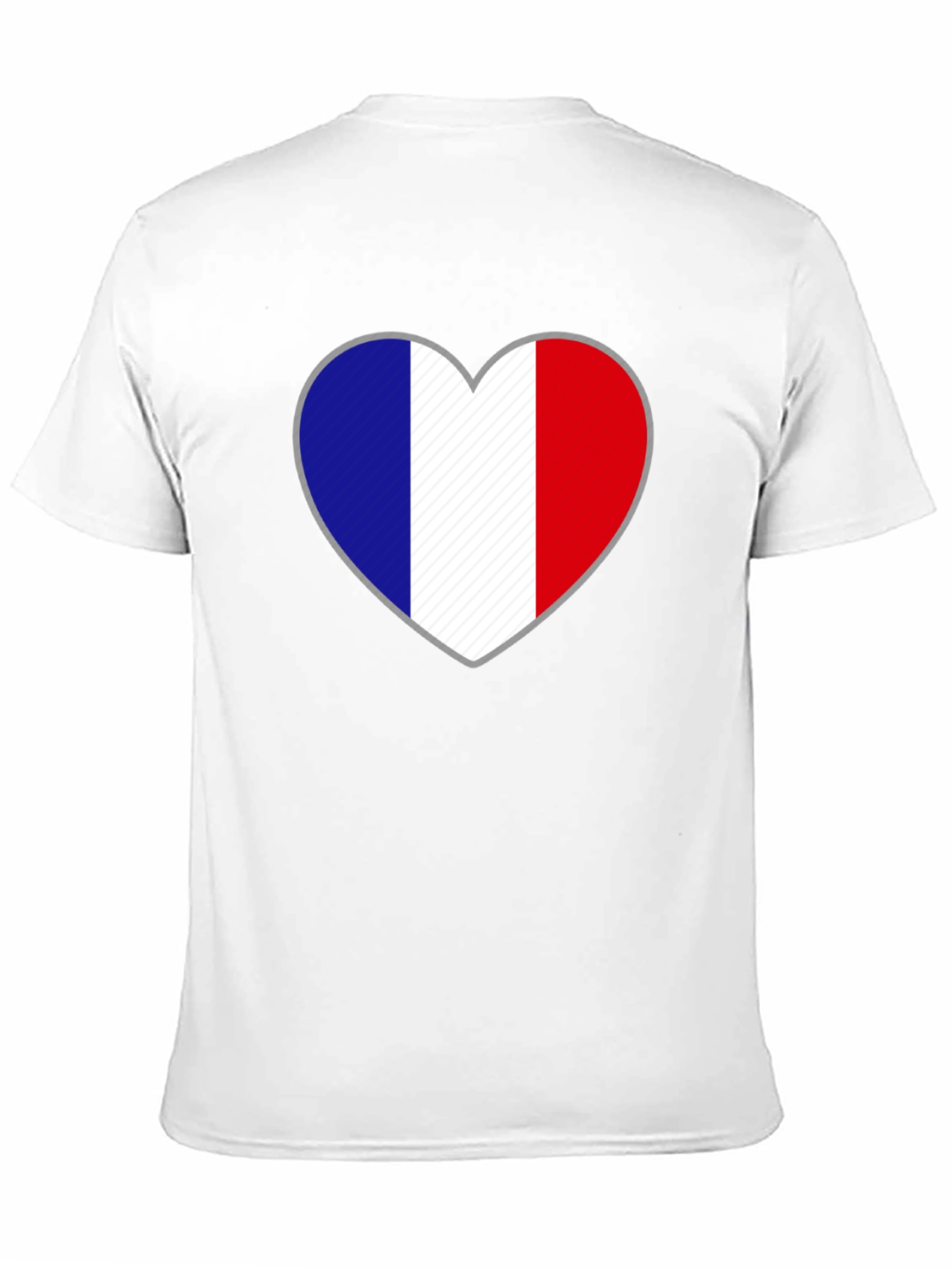 French Flag Heart Graphic T-Shirt