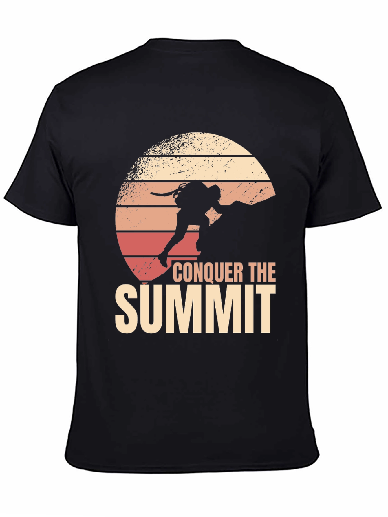 Conquer the Summit Black Graphic Tee