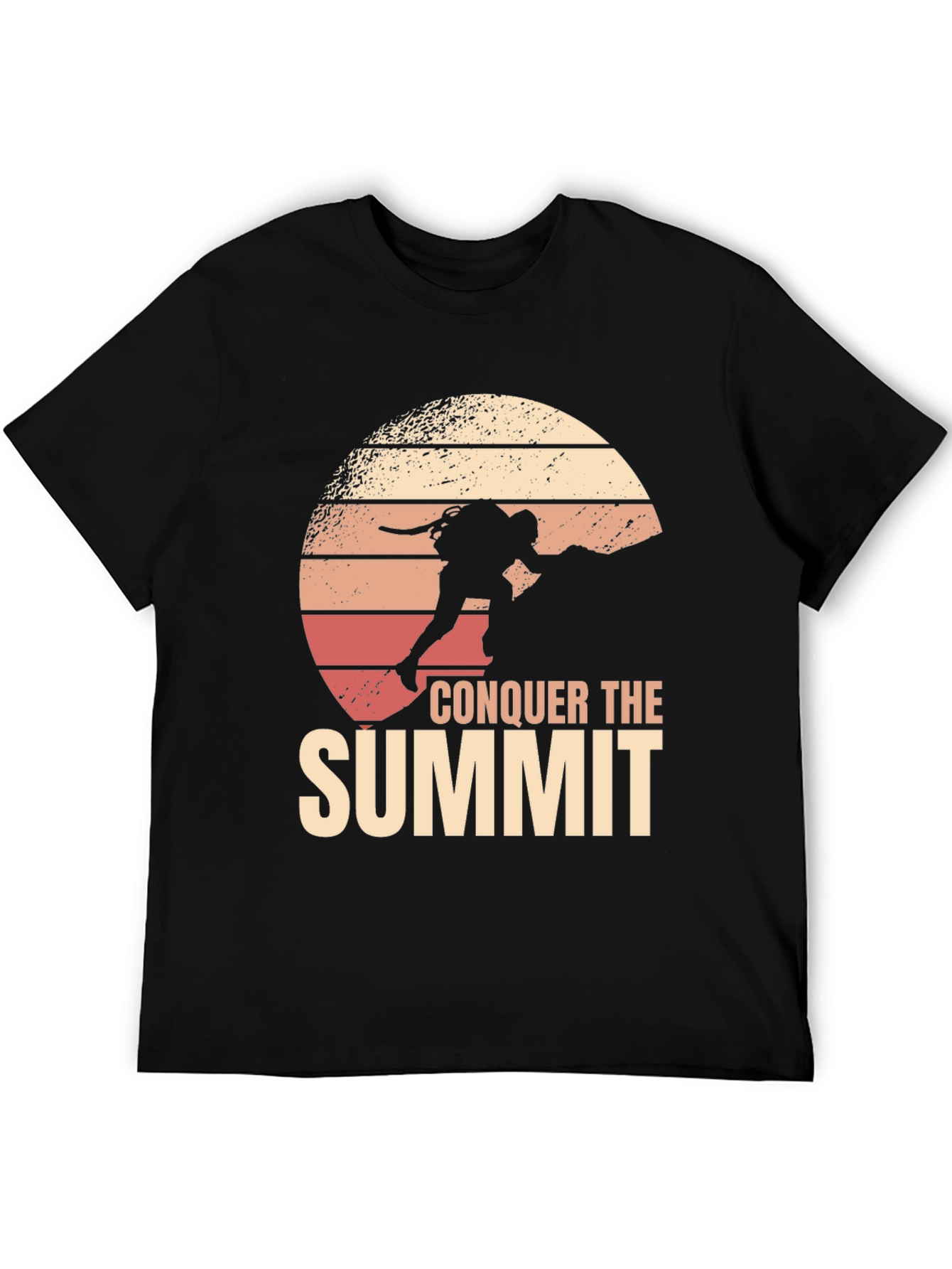 Conquer the Summit Black Graphic Tee