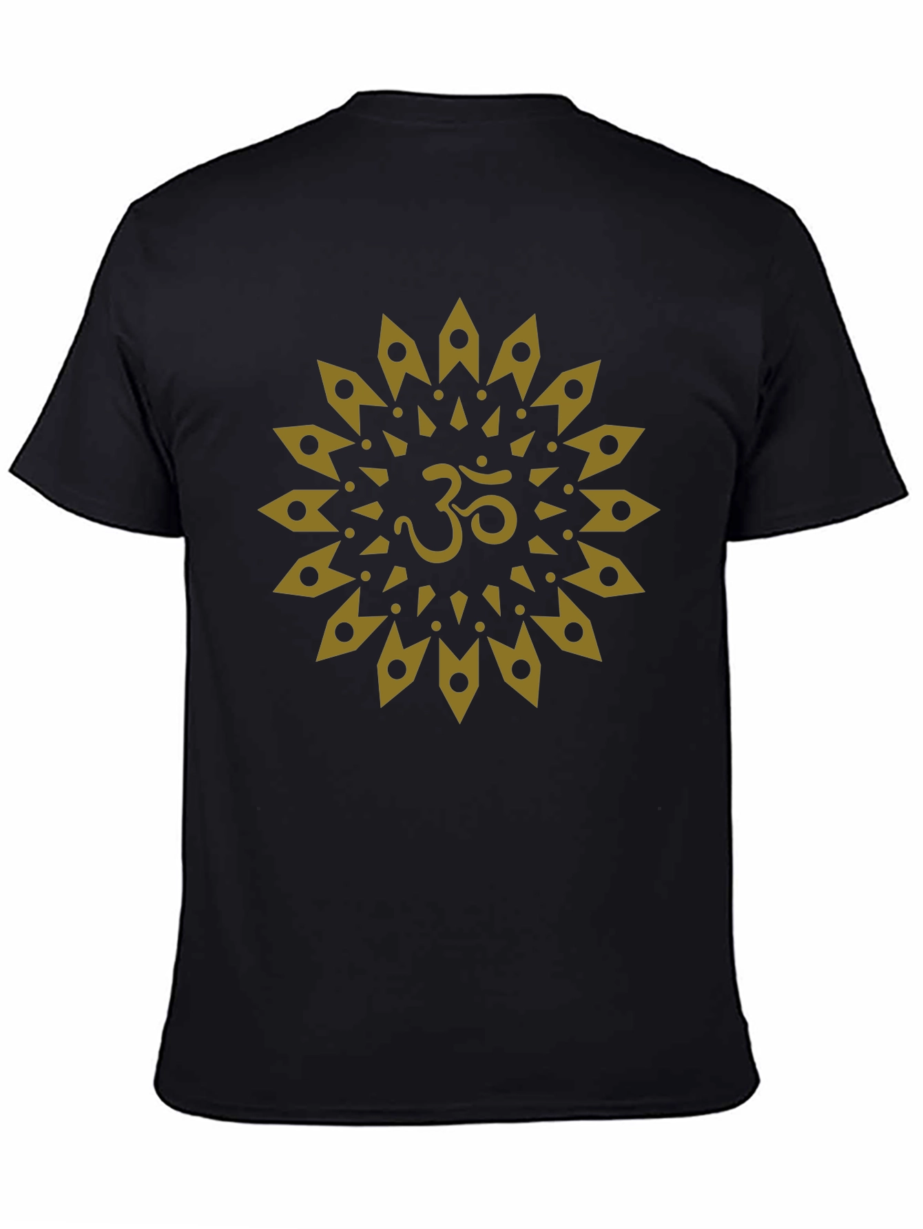 Om Mandala Graphic Tee - Black Cotton T-Shirt