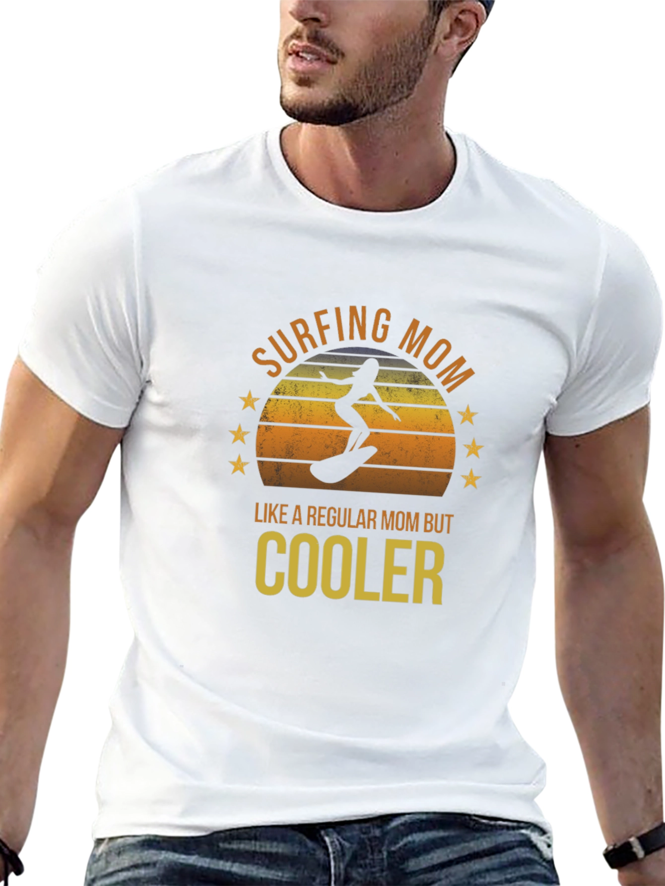 Surfing Mom T-Shirt - Regular Mom But Cooler