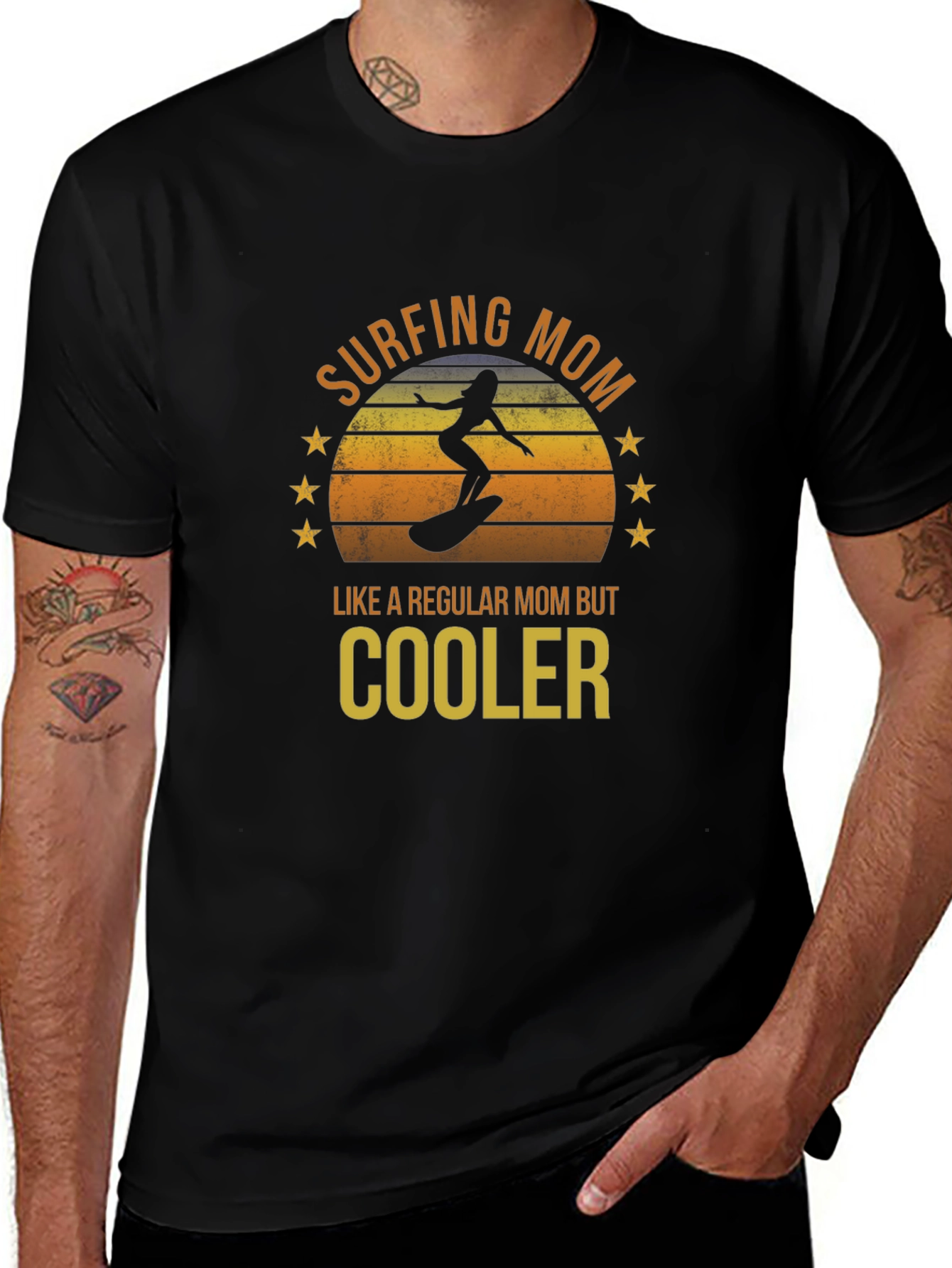 Surfing Mom T-Shirt - Regular Mom But Cooler