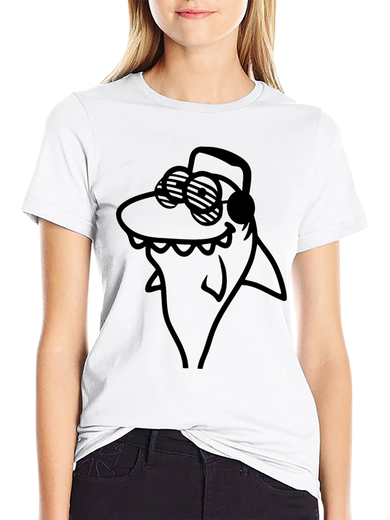Cool Shark Graphic Black T-Shirt