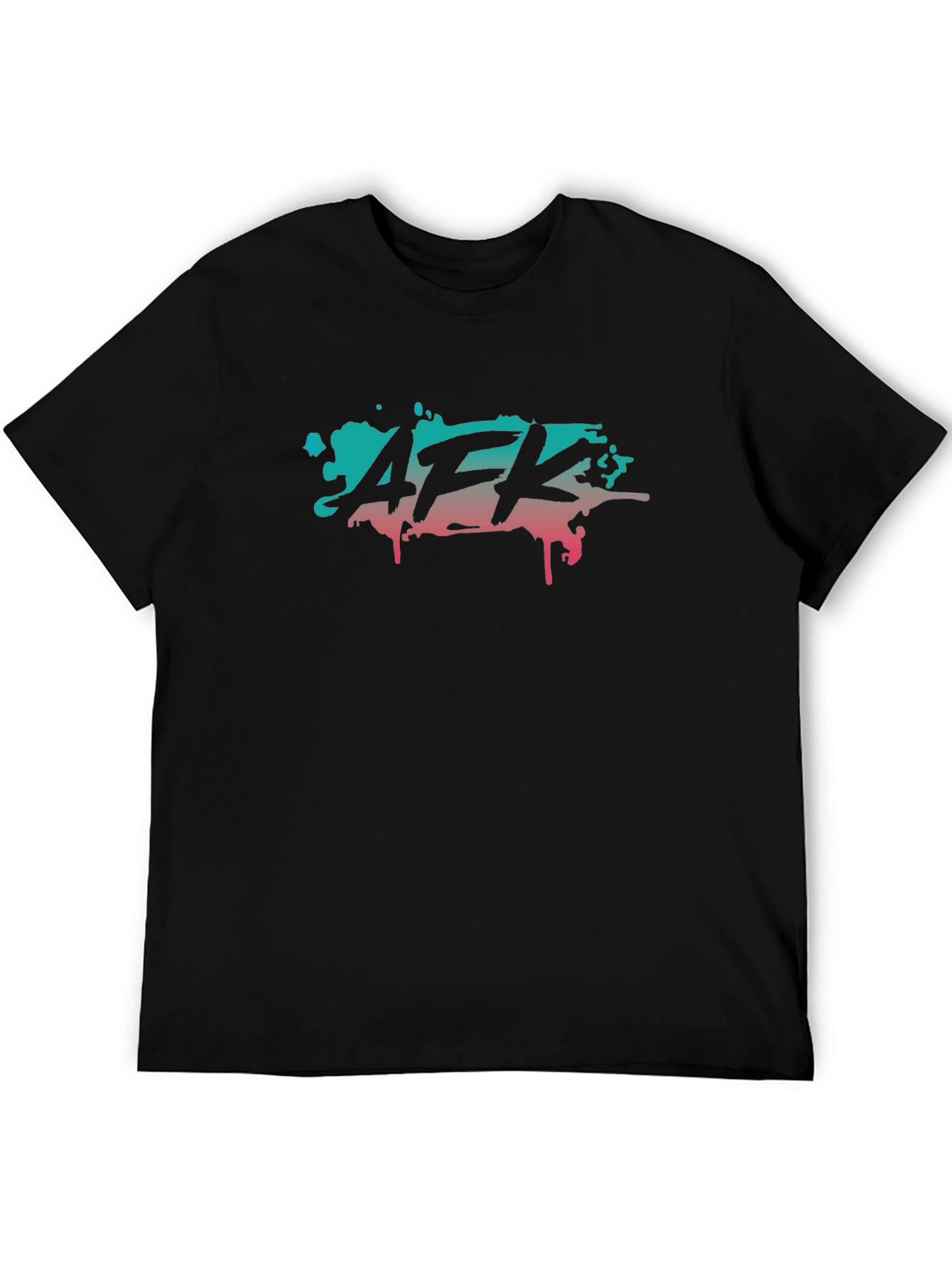AFK Splash Graphic Black T-Shirt - Gamer Style