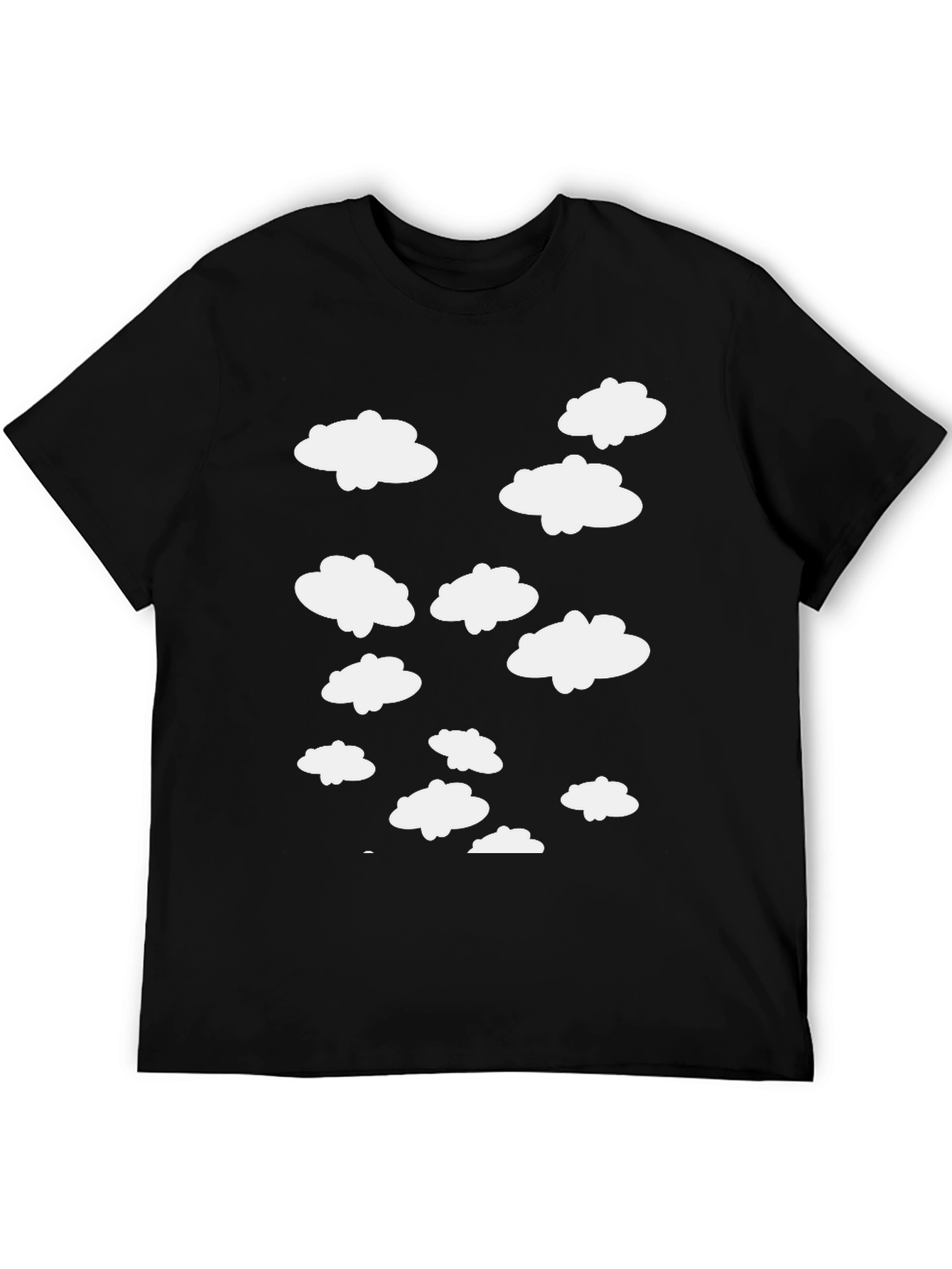Cloud Print Black T-Shirt